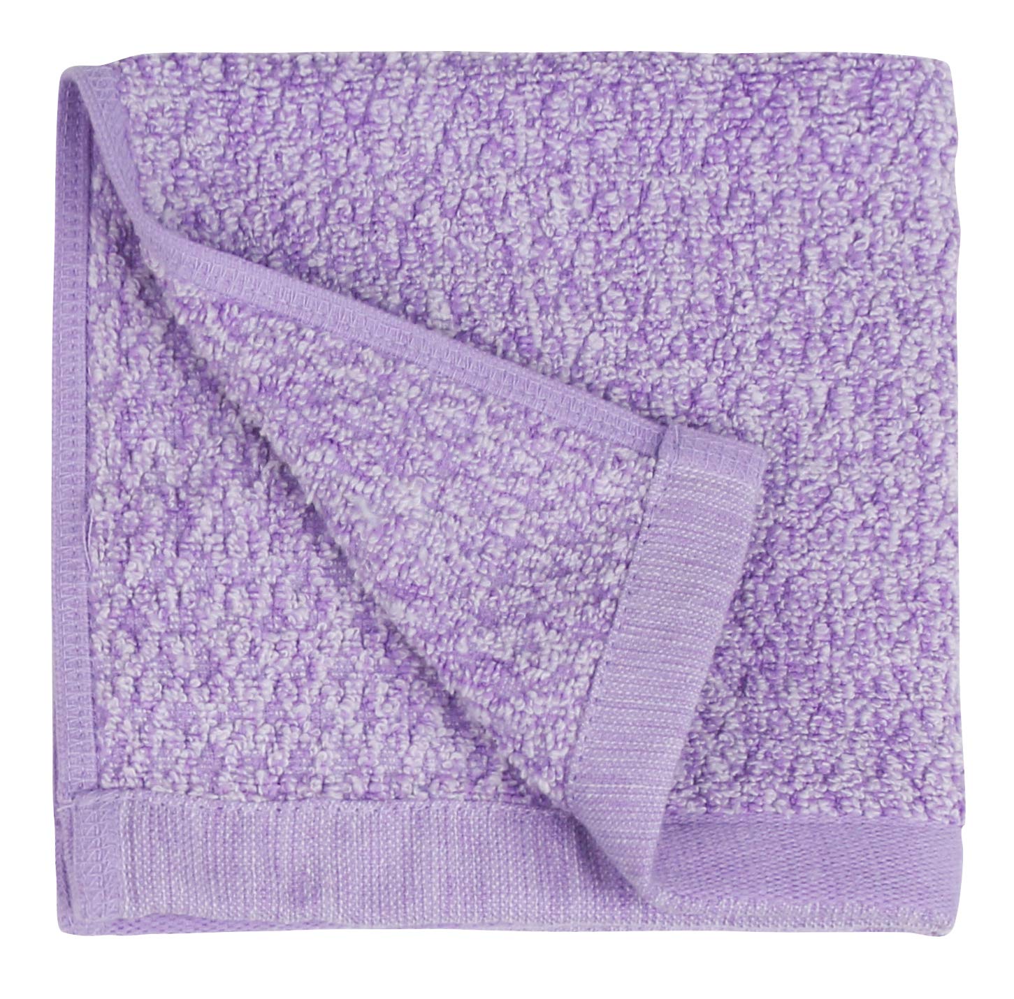 Everplush Diamond Jacquard Washcloth 6 Piece In Lavender