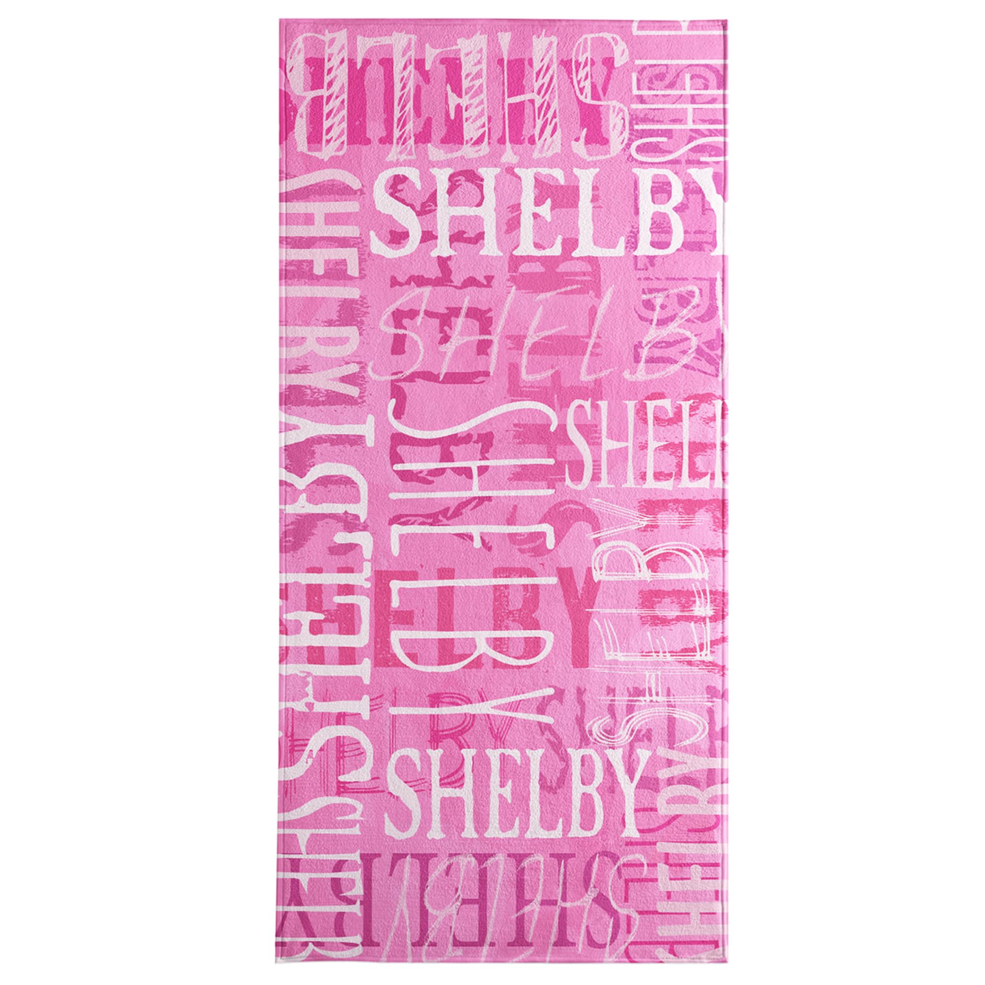 Let'S Make Memories Personalized Beach Towel - Custom Cotton/Poly Blend Pool Towel - Hot Pink - Personalize With Your Name - Ove