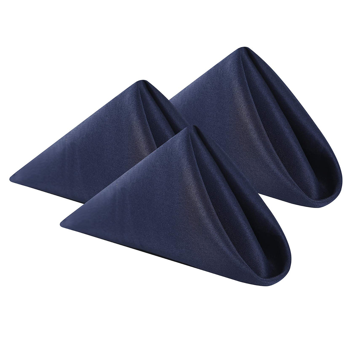 Cloth Napkins 20X20 Inch Washable Polyester Dinner Napkins Soft Table Napkins For Wedding Party Dining Banquet(Navy,100Pcs)