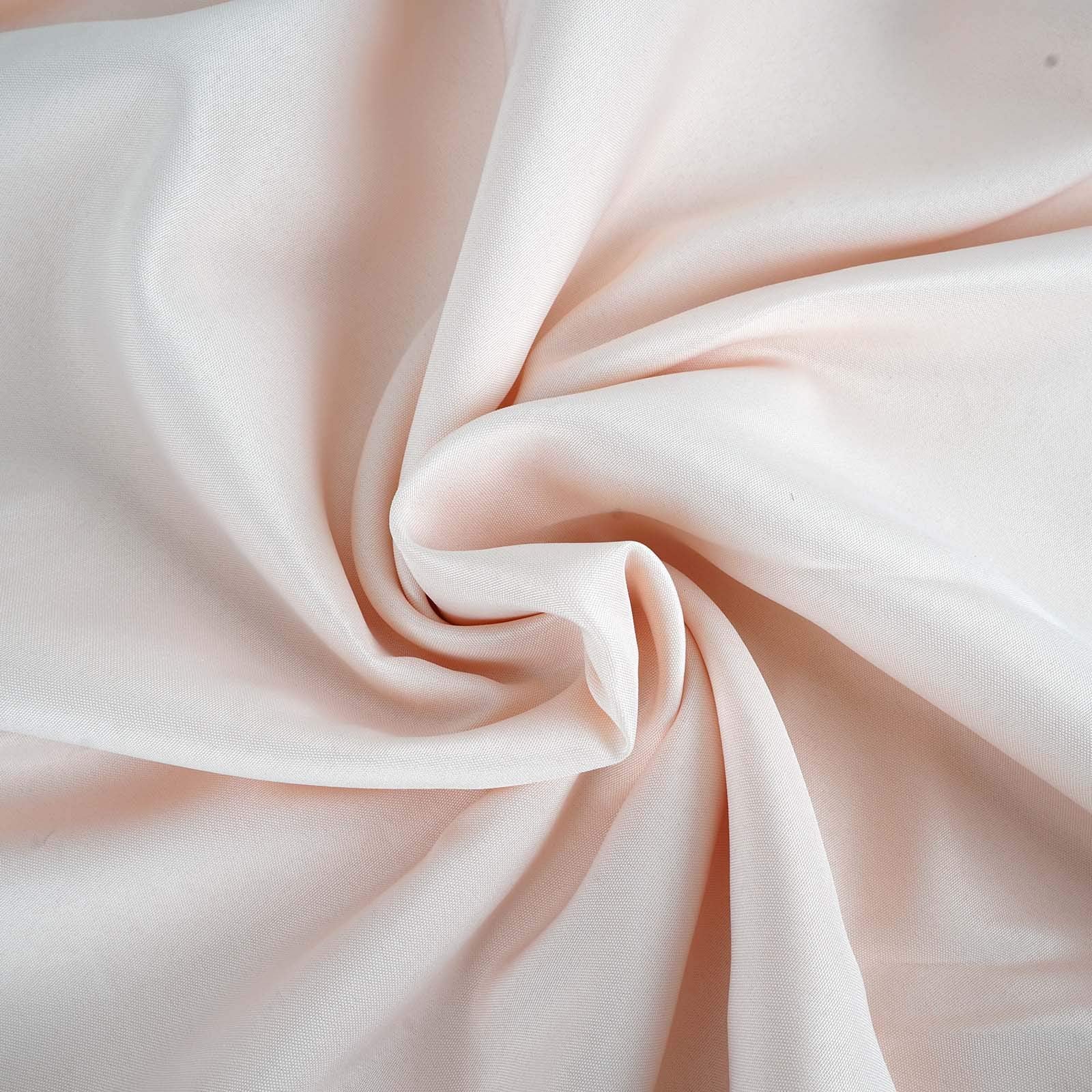 Balsacircle 108 Inch Blush Round Polyester Tablecloth Fabric Table Cover Linens For Wedding Party Banquet Reception Events Kitch