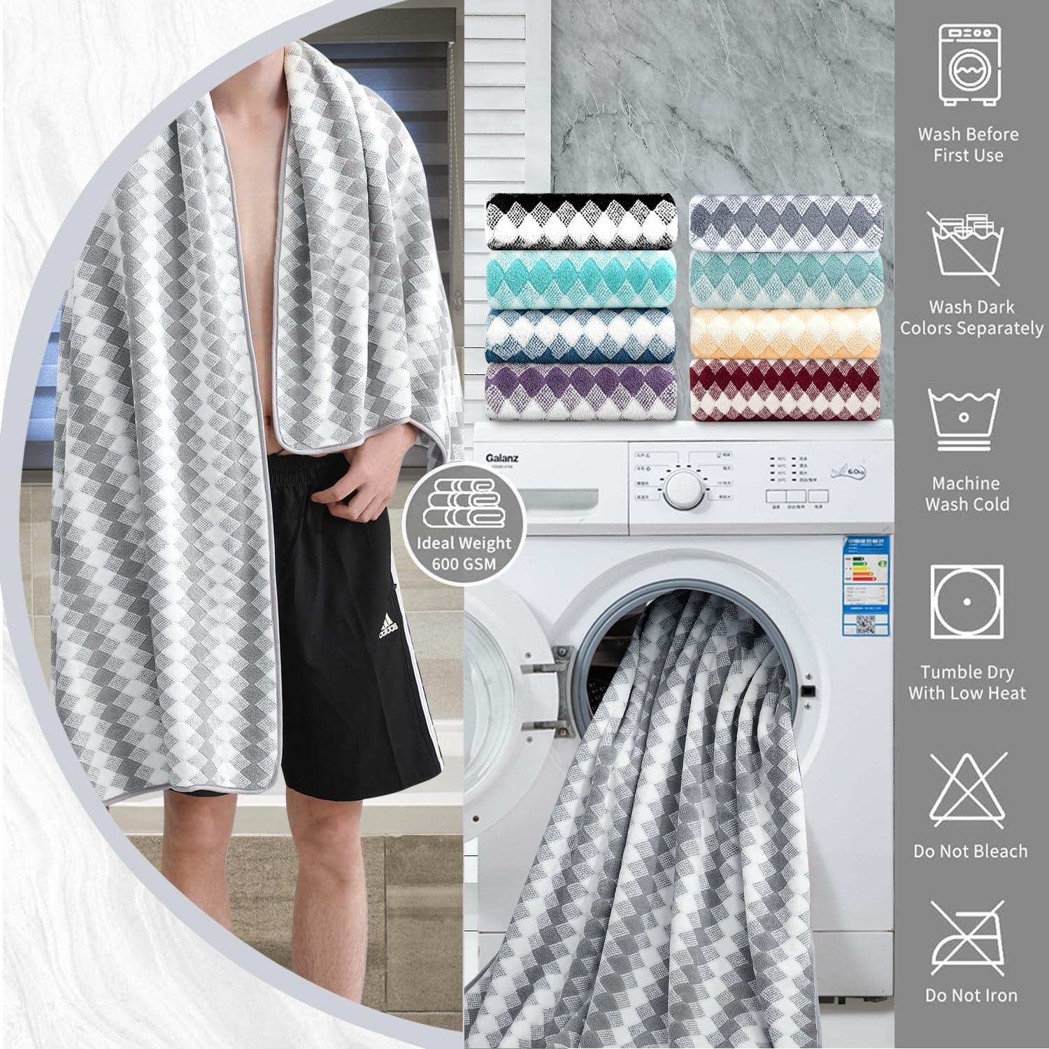 Gray Hand Towels Set 2 Pack-16?31?Ultra Soft Microfibers Bathroom Towel Set Highly Absorbent Quick Dry Luxury Premium Towel Lightweight Cozy Durable Hand Towel Collection Hotel Spa Gym Kitchen