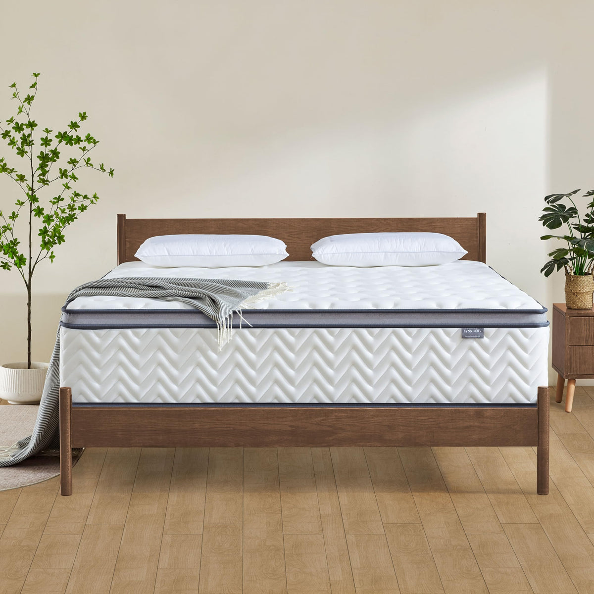 Lynnbery Twin Mattress, 10 Inch Twin Size Hybrid Mattress With Memory Foam And Individual Pocket Spring For Motion Isolation. Pr