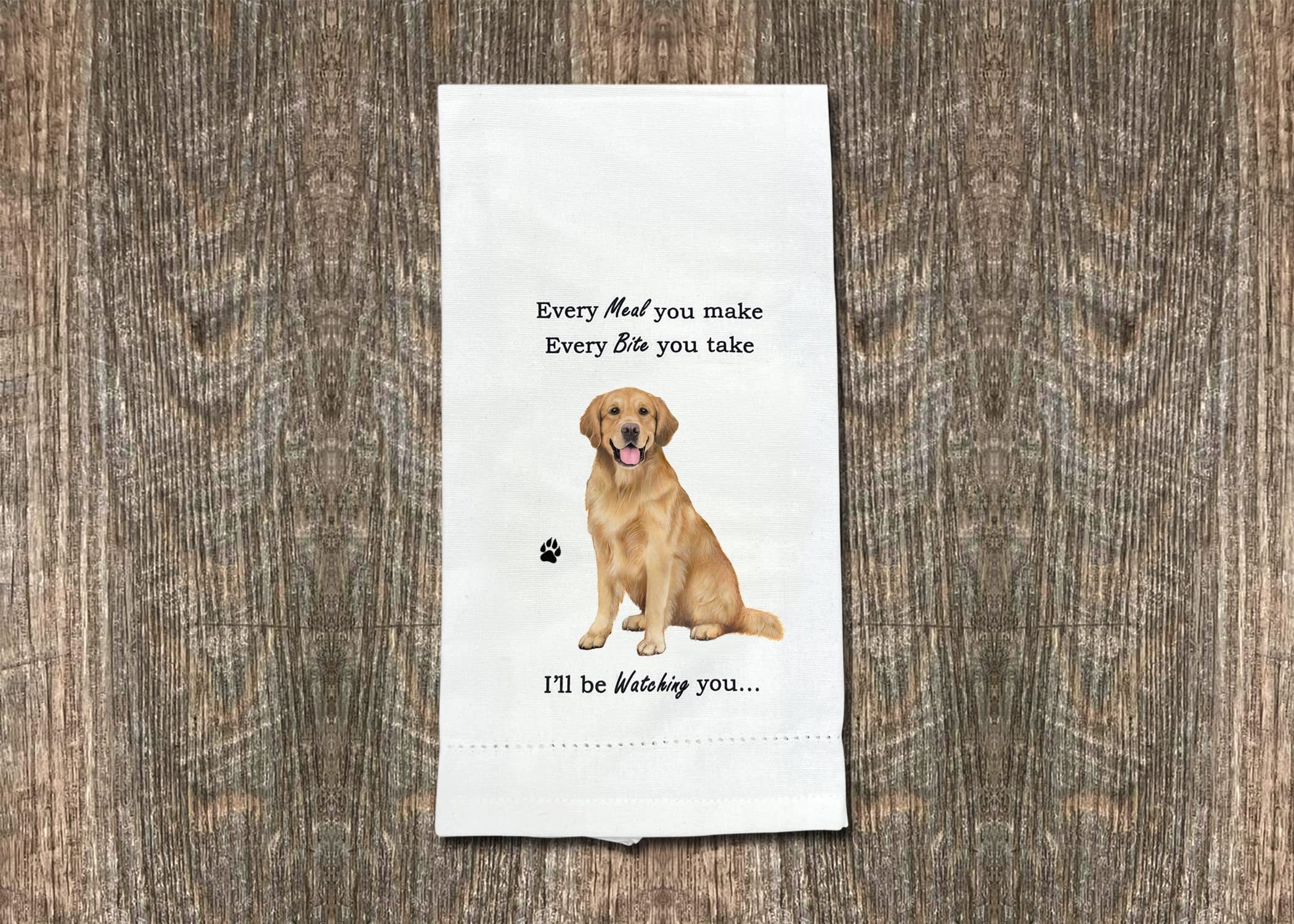Golden Retriever Kitchen Towel - Soft Highly Absorbent - Golden Retriever Gifts - Dish Towels For Washing Dishes - Tea Towels -