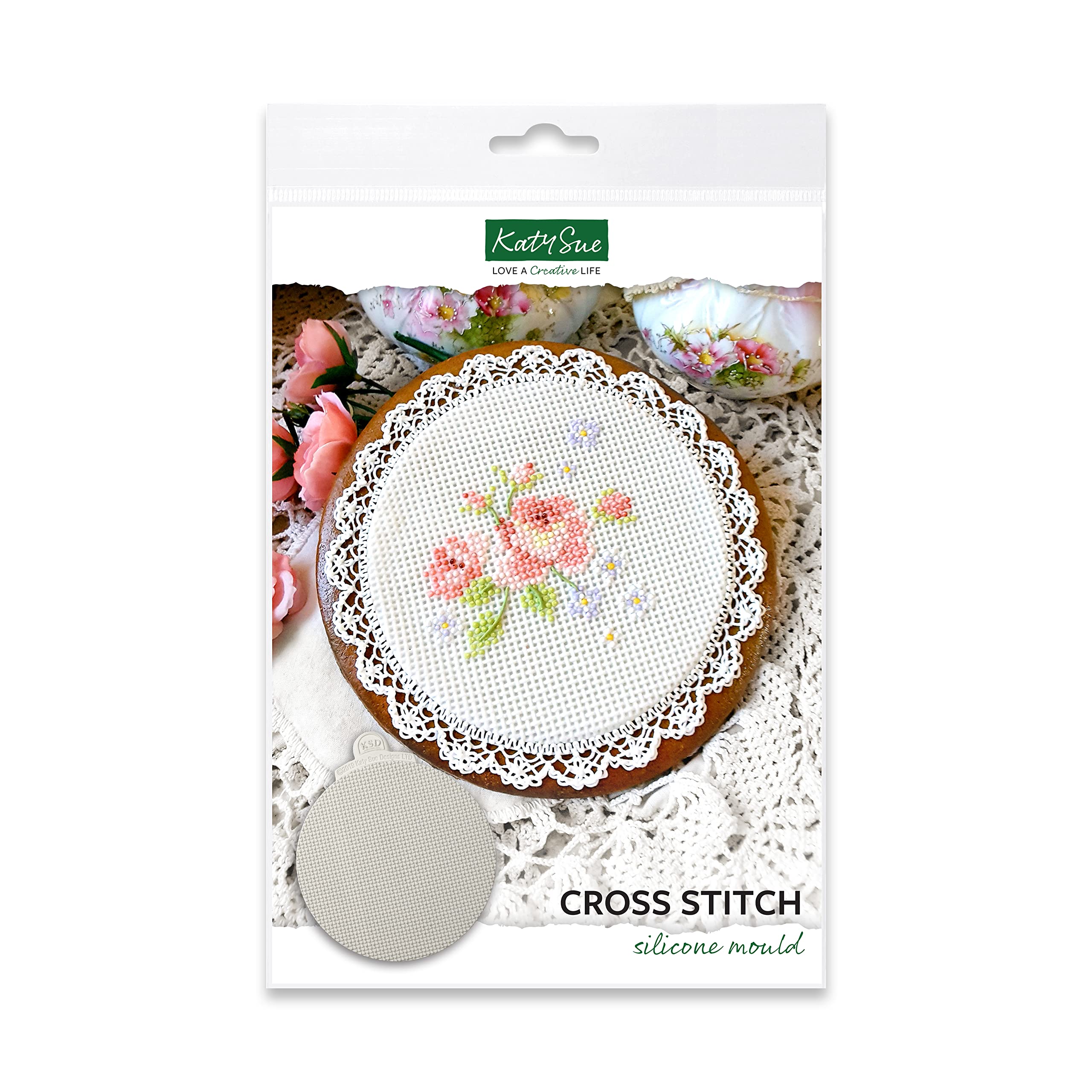 Katy Sue Cross Stitch Design Mat Mold For Cake Decorating & Crafts