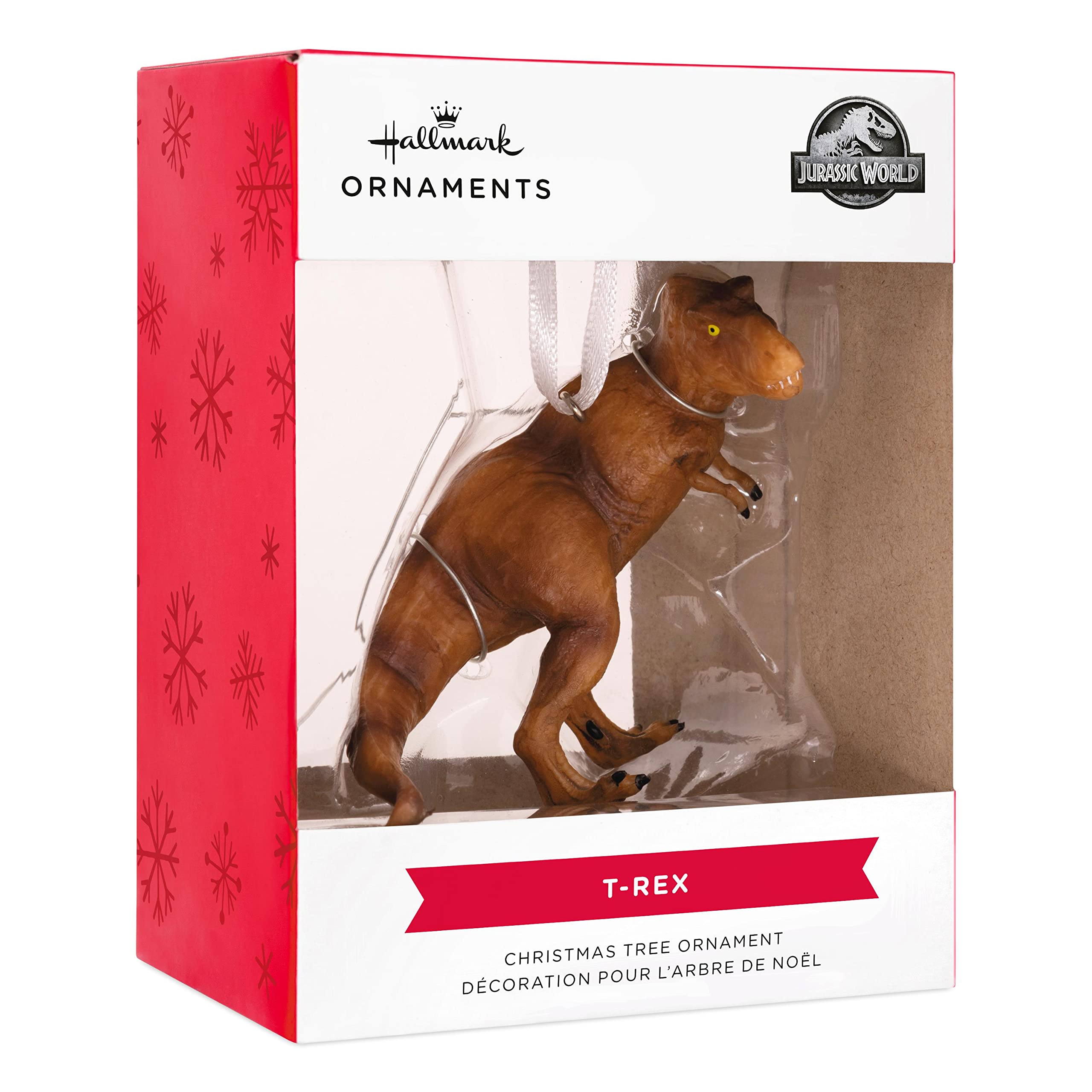 Hallmark Jurassic World T-Rex Christmas Ornament, Plastic, 0002HCM8016, Jurassic World T-rex Design
