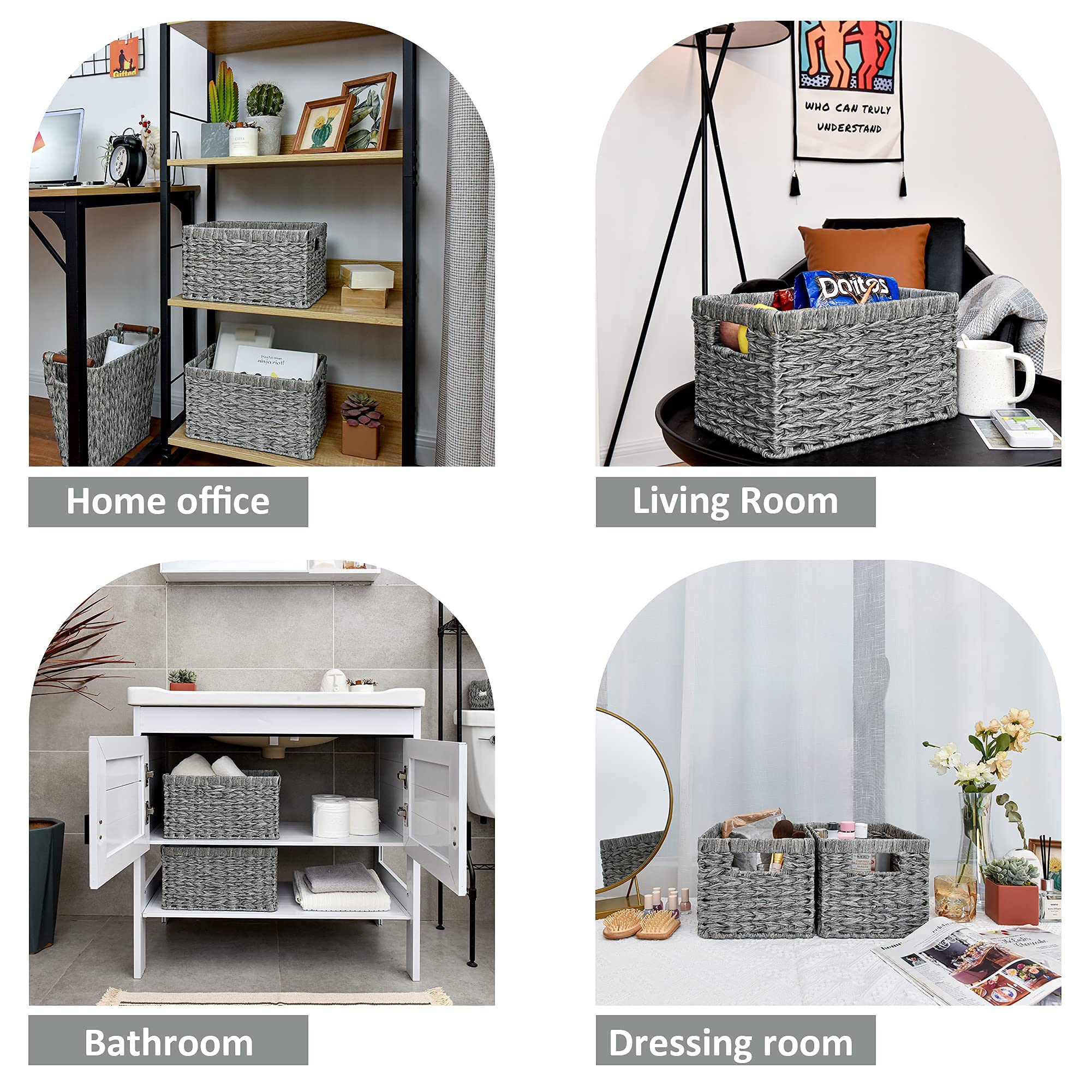 Granny Says Wicker Baskets For Storage, Woven Baskets For Organizing, Baskets For Organizing Cabinet Coffee Table, Wicker Basket