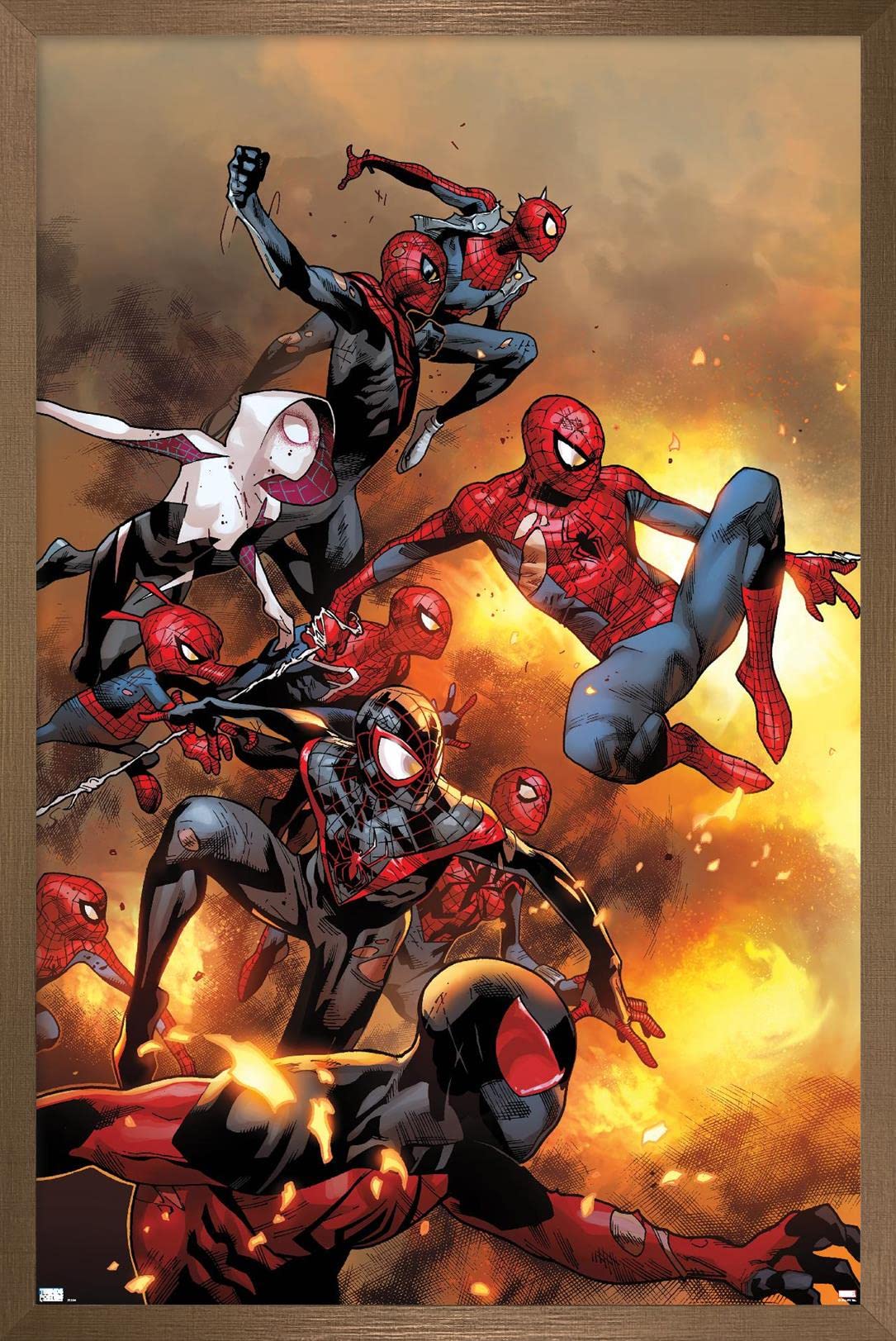 Trends International Marvel Comics - Spider-Verse - The Amazing Spider-Man #13 Wall Poster, 22.37'' X 34.00'', Bronze Framed Ver