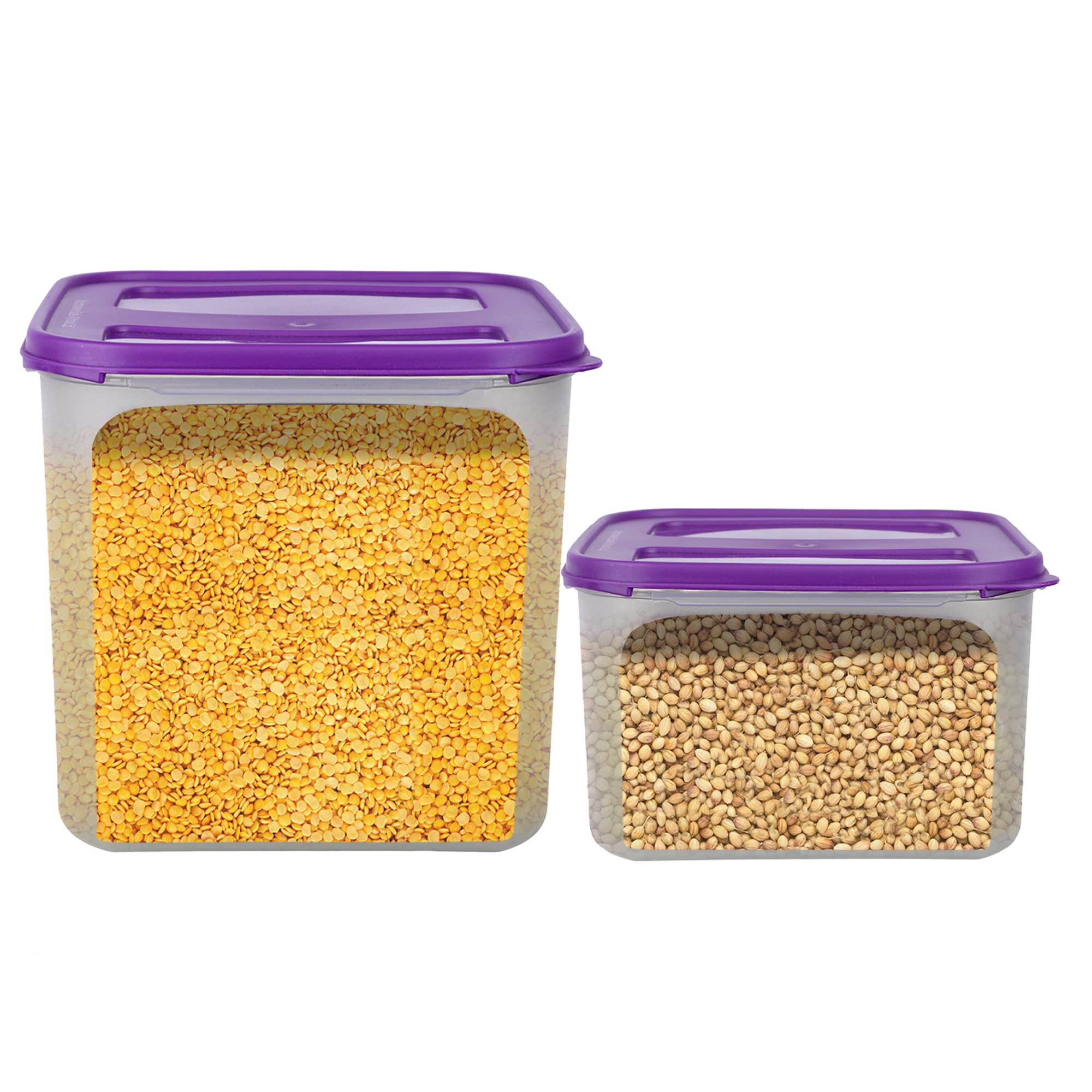 Cutting Edge 2X Series Airtight Modular Container, Set Of 2 (Purple)