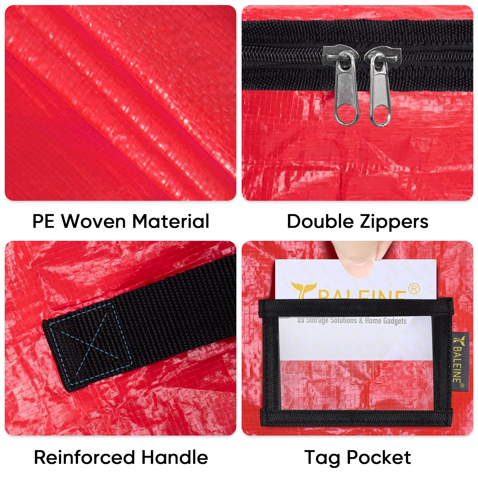 Baleine Wreath Storage Container, 2 Pack Christmas Wreath Storage Bag With Tear Resistant Pe Material And Reinforced Handle For