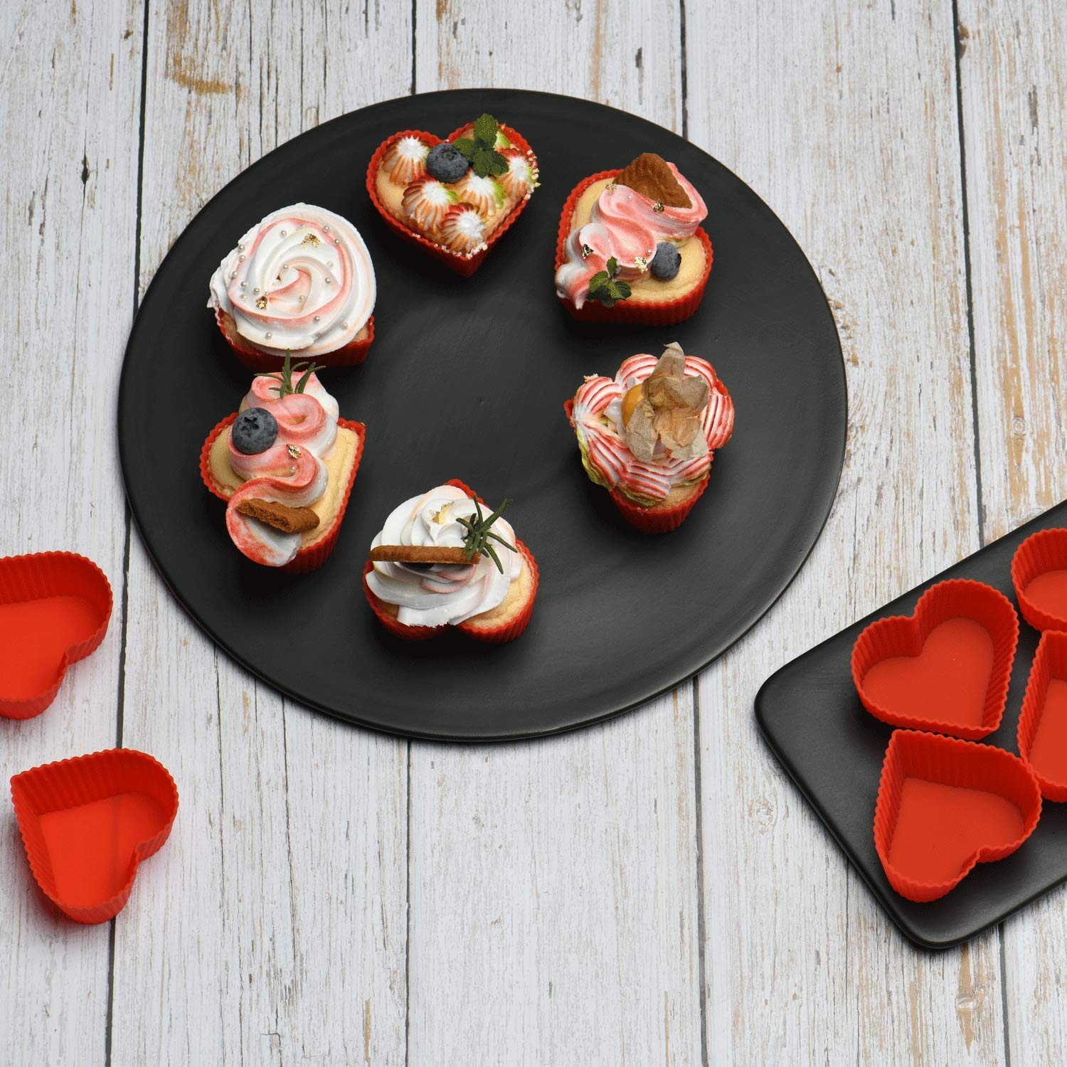 Silicone Baking Cups Cupcake Liners - Non-Stick Pastry Muffin Liner Molds,2.75 Inch Mini Cupcake Silicone Mold, Reusable Storage