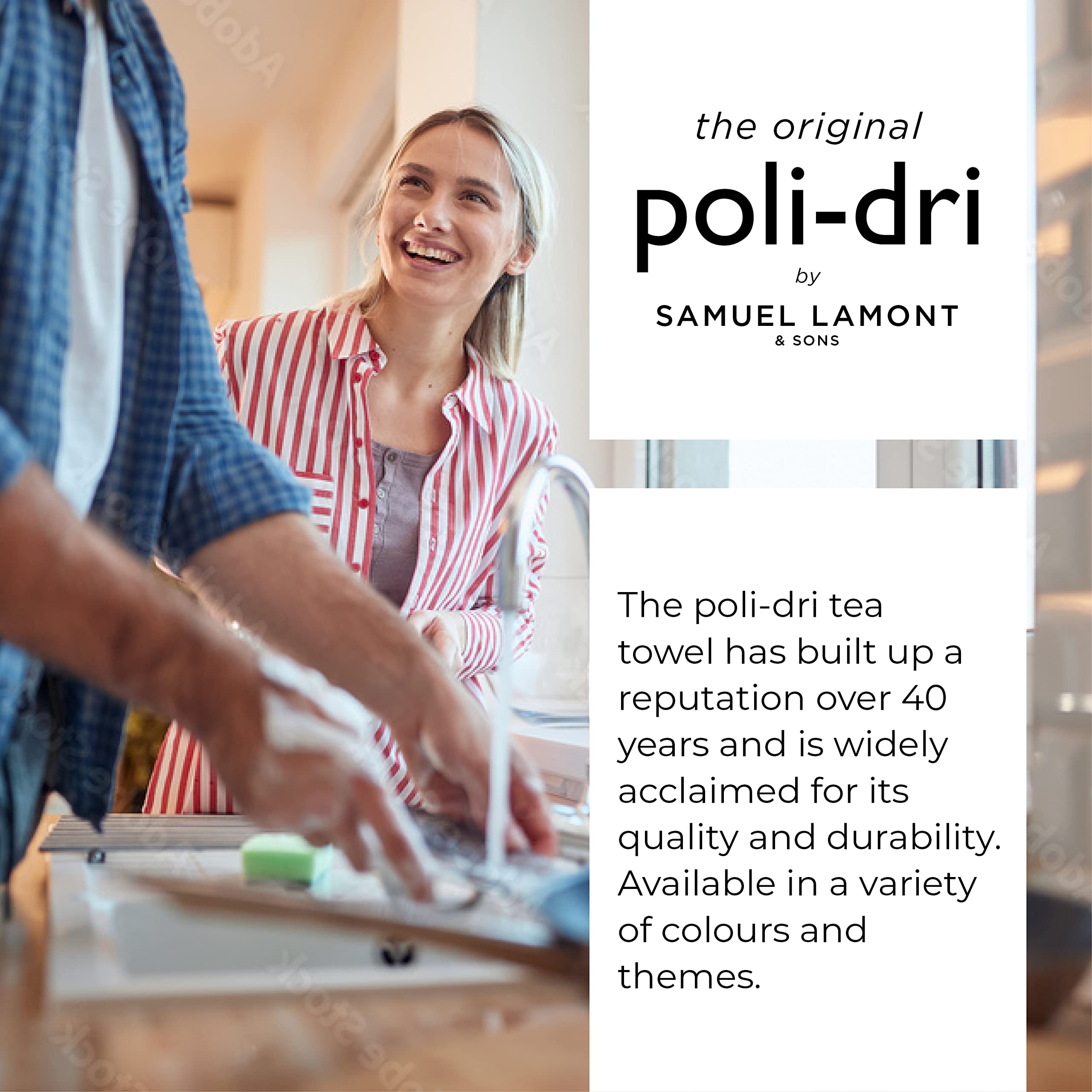 Samuel Lamont & Sons 706Hu Poli Dri Tea Towel, Hunter