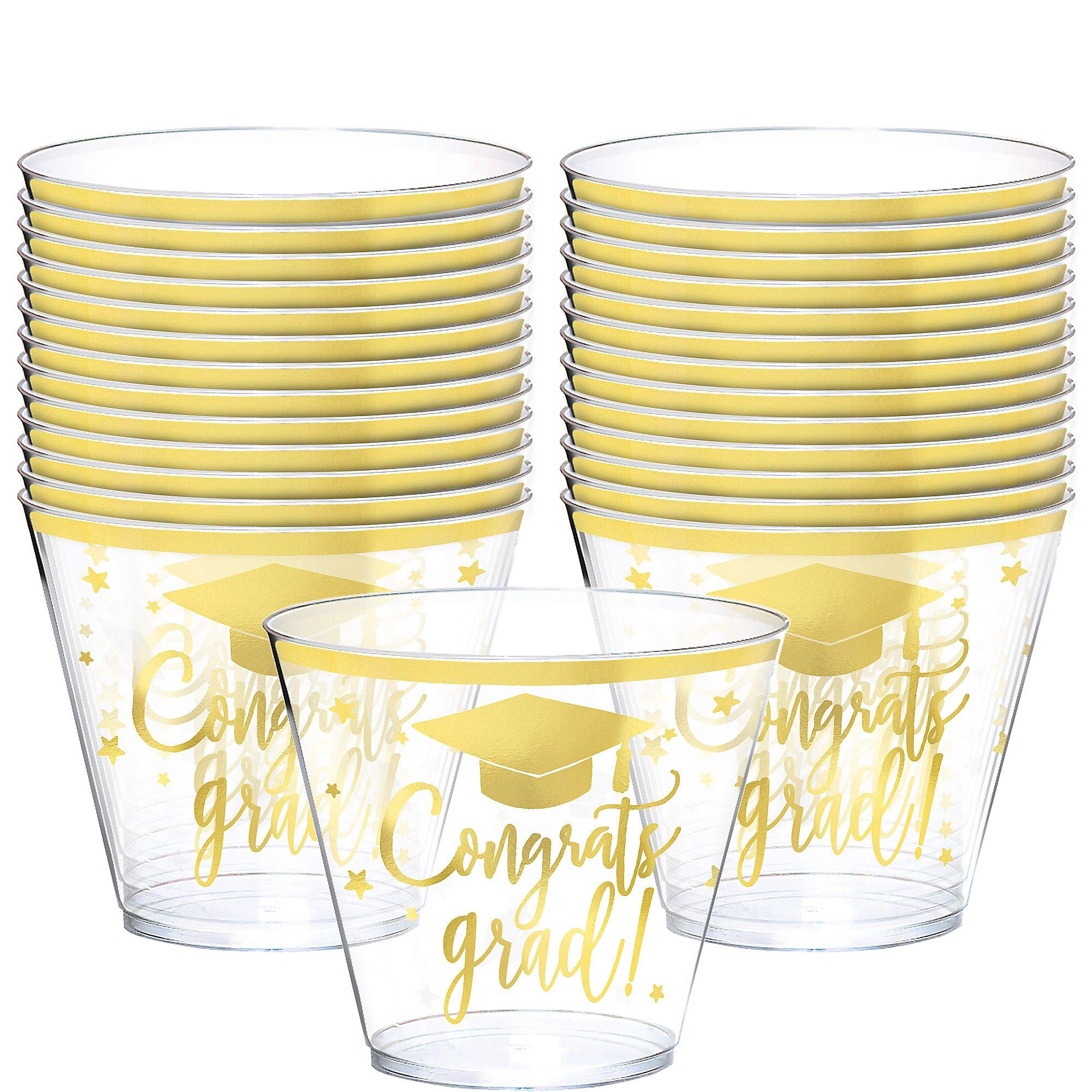 Amscan Congrats Grad Tumbler, 9 Oz. - Pack Of 30, Multicolor