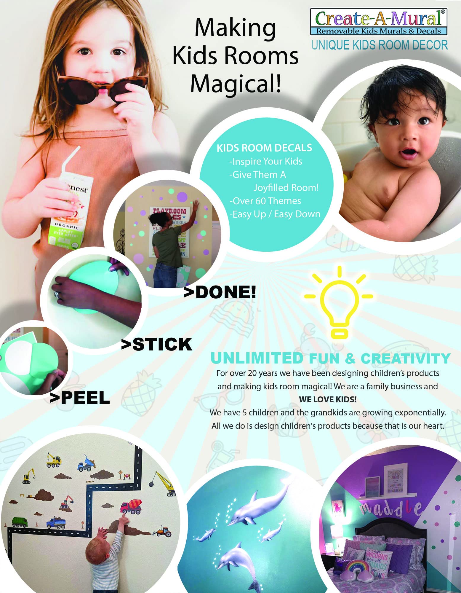 Coastal Blue Polka Dot Wall Stickers, Wall Decor Stickers, Wall Dots, Vinyl Circle Room Dot Decals Wall Art Stickers For Bedroom