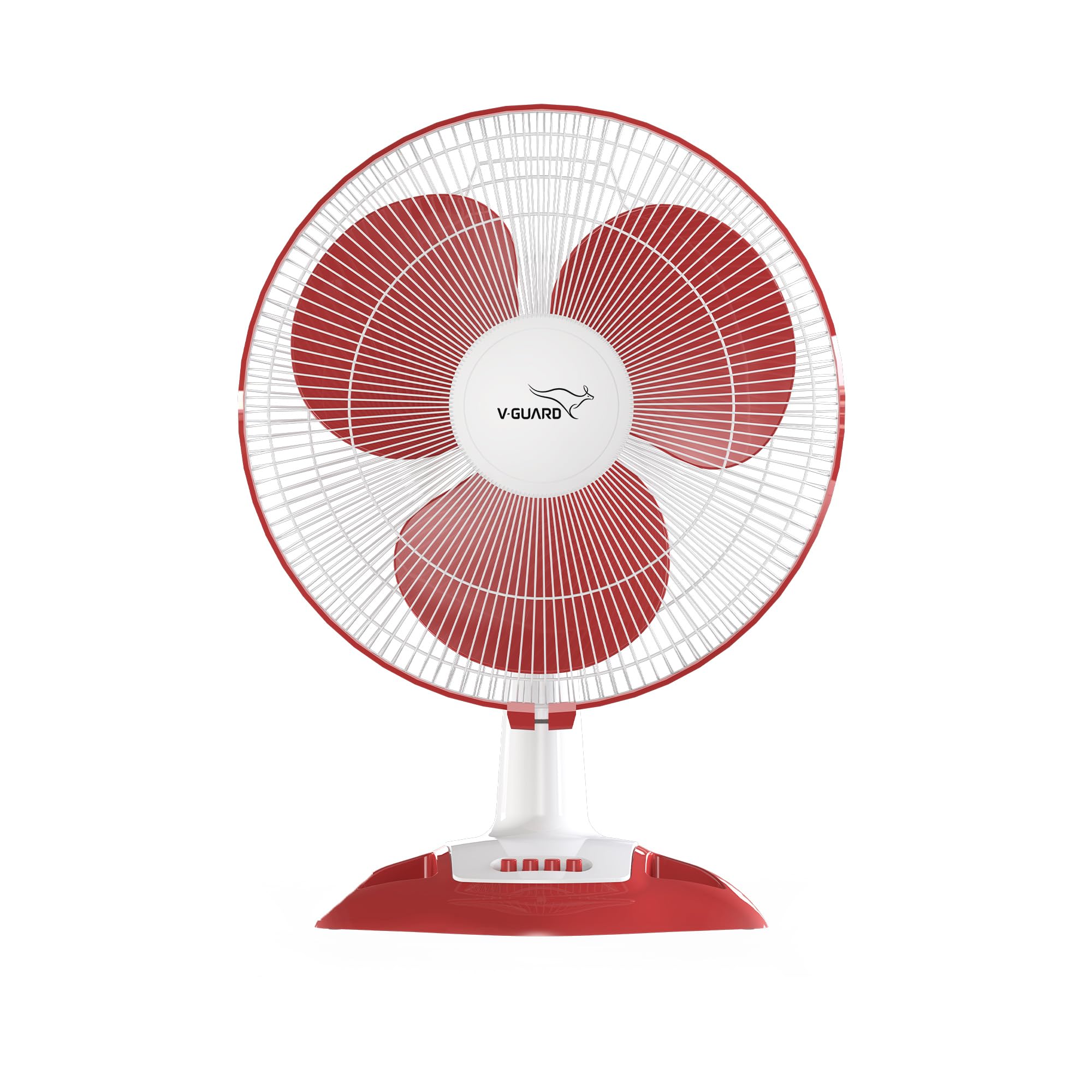 VGuard Esfera Table Fan | 3 Speed Settings | 1350 Rpm Powerful Motor | Corrosion Resistant PowderCoated Metal Guards | White R