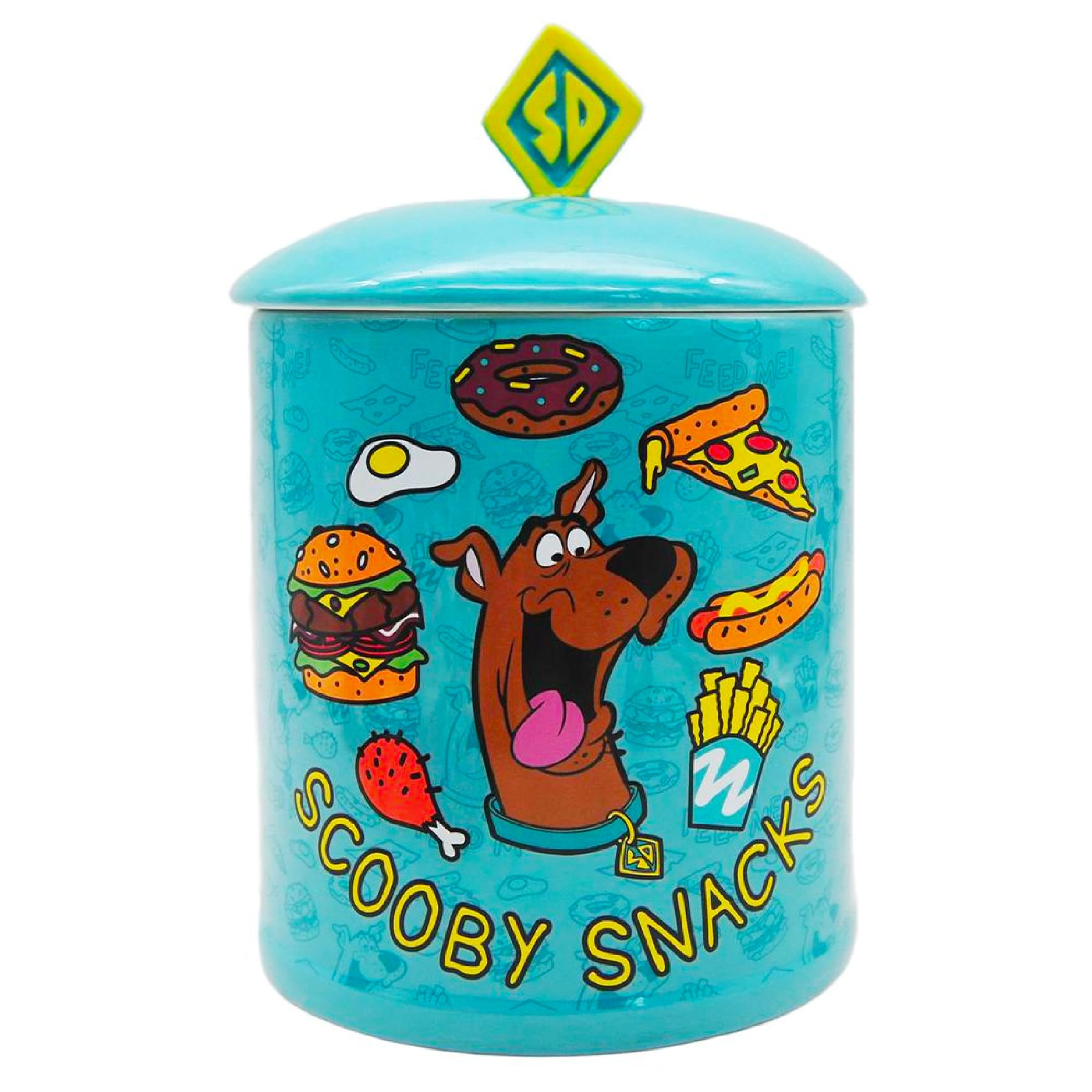 Silver Buffalo Scooby Doo Scooby Snacks Large Canister Ceramic Cookie Jar, 9.5(Height) X 7(Diameter)