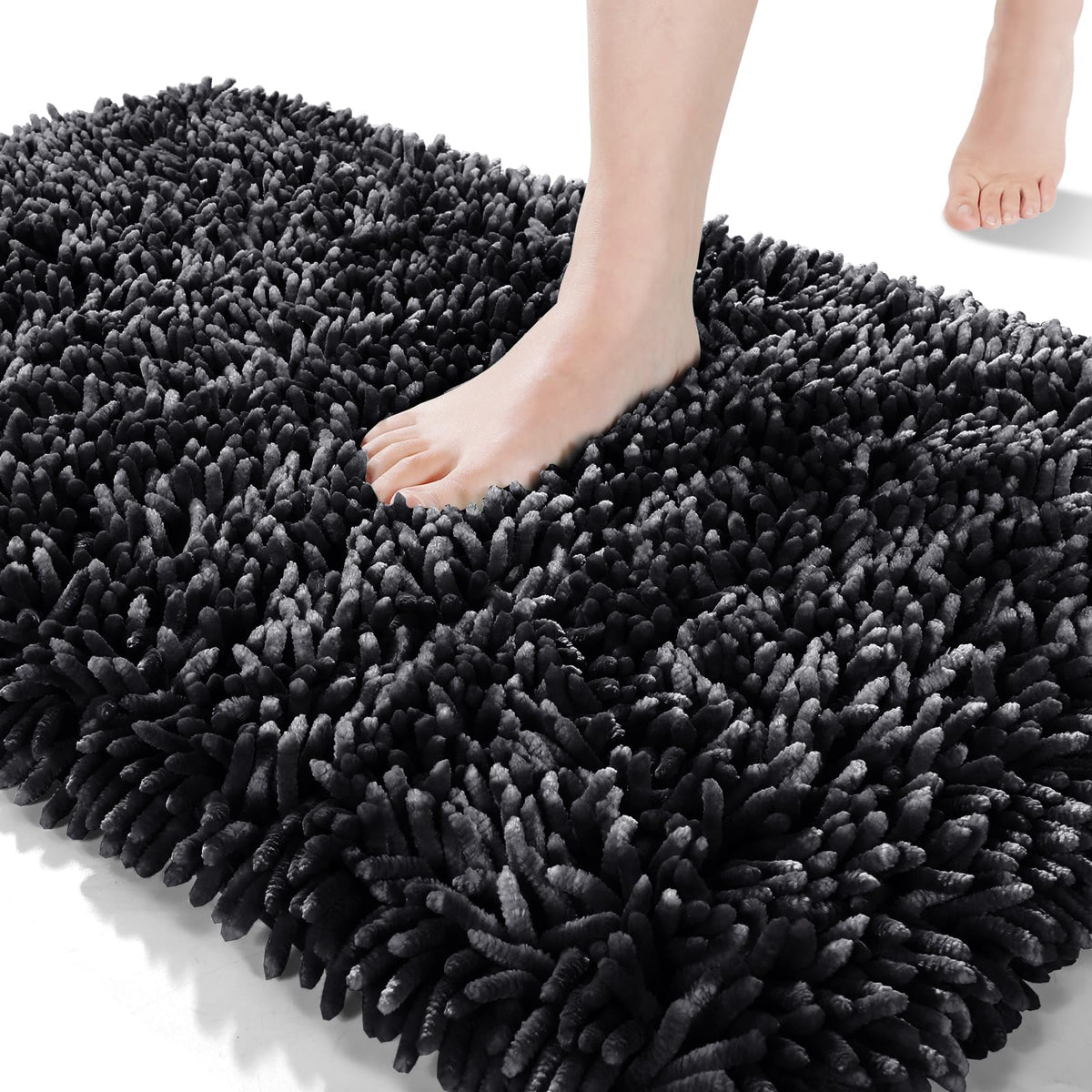 Yimobra Luxury Chenille Bathroom Rug Mat, Extra Soft And Absorbent Shaggy Bath Rugs Non Slip, Machine Wash And Dry, Plush Carpet