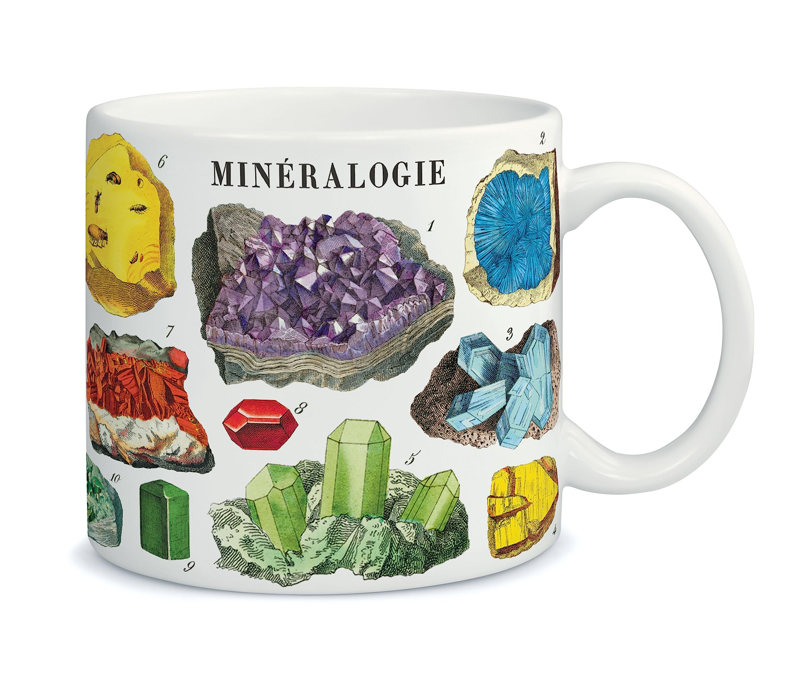 CAVANILLI & CO. Cavallini Vintage Mug Ceramic Minerals Design