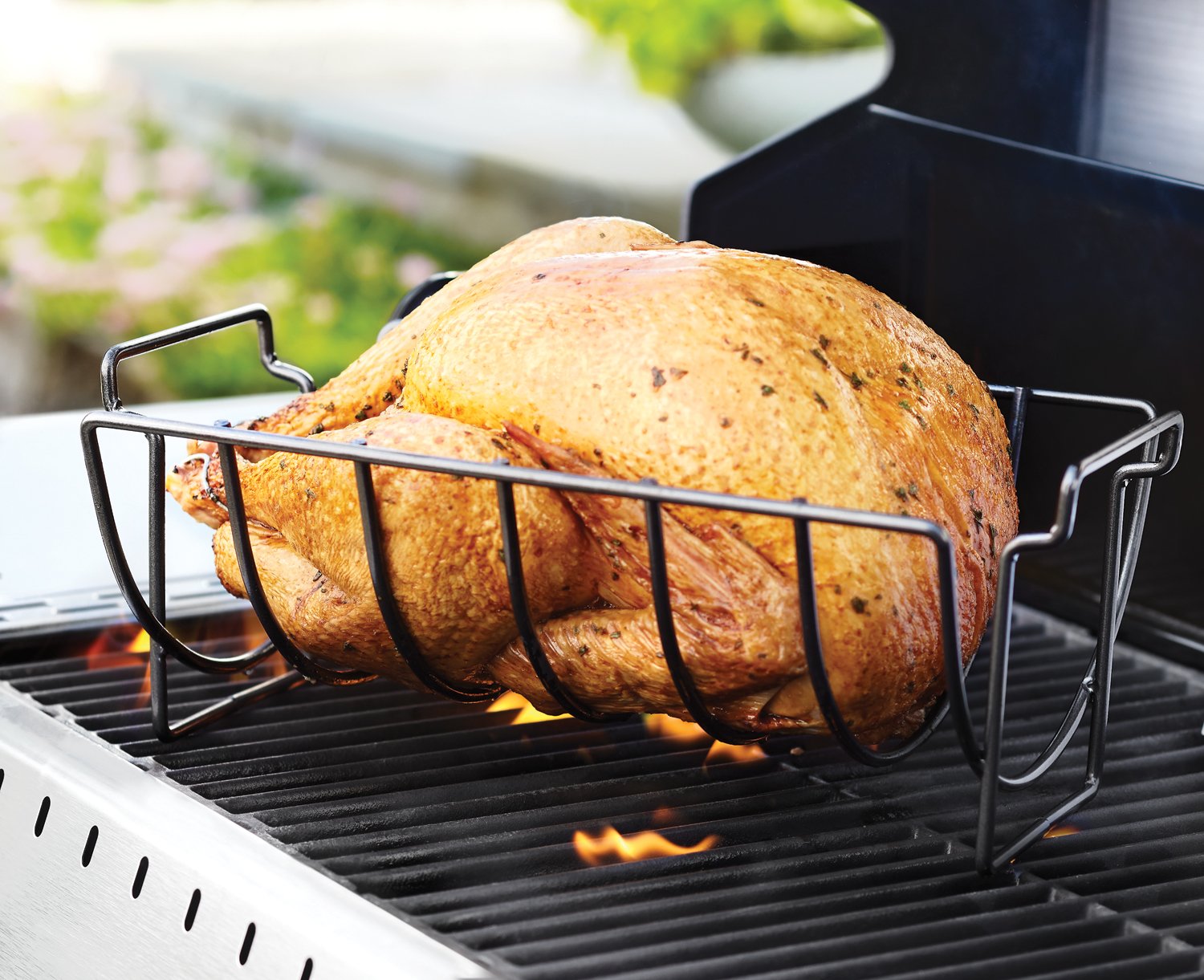Outset Qd50, 9.75 X 14.75 X 5.25 Inches, Non-Stick Reversible Roast And Rib Rack