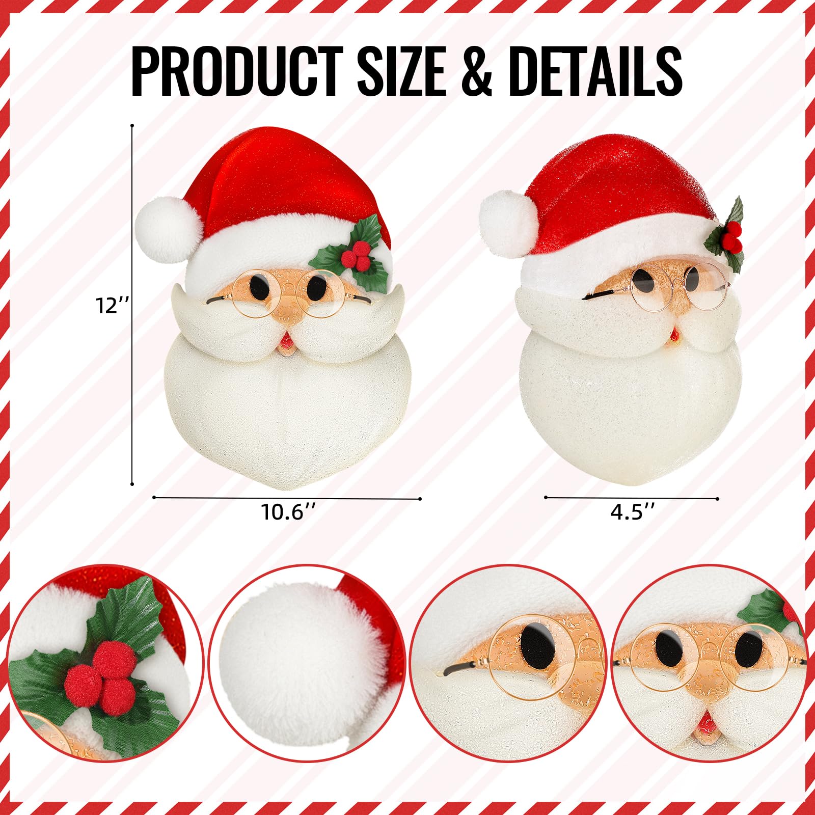 Mudder 1 Pcs Christmas Porch Light Covers Christmas Outdoor Hanging Decorations Flexible Outdoor Light Cover for Winter Xmas Por
