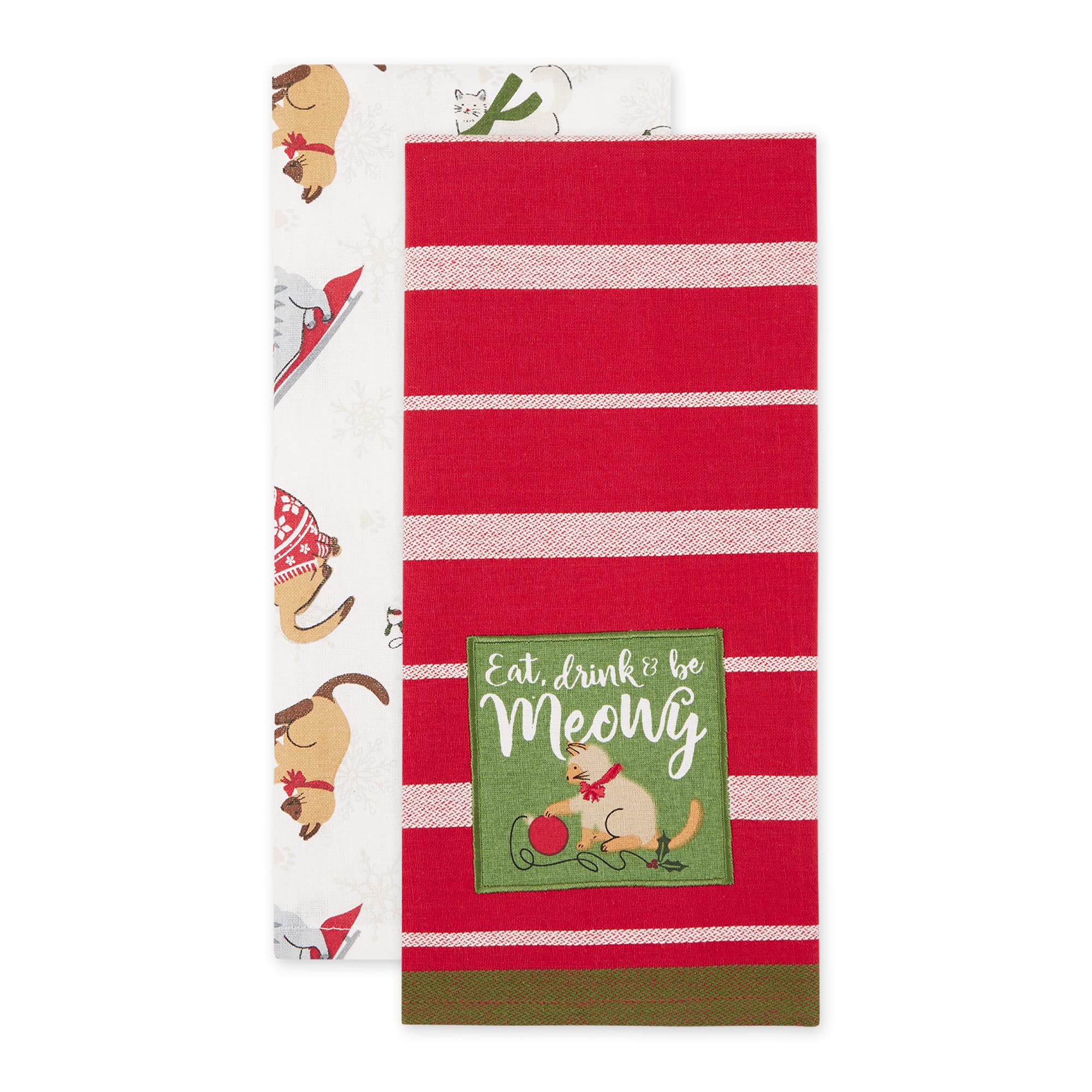 ASST BE MEOWY DISHTOWEL SET/2