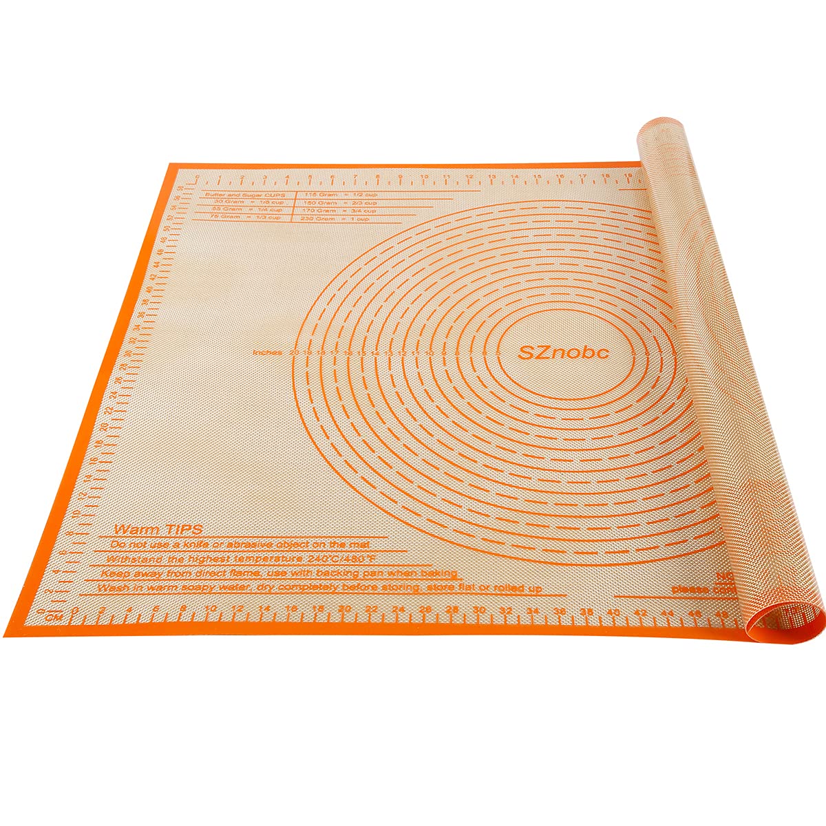 Silicone Pastry Mat 36X24 Inch Nonstick Baking Mat With Measurement, Perfect For Dough Mat, Pastry Board, Kitchen Counter Mat, D