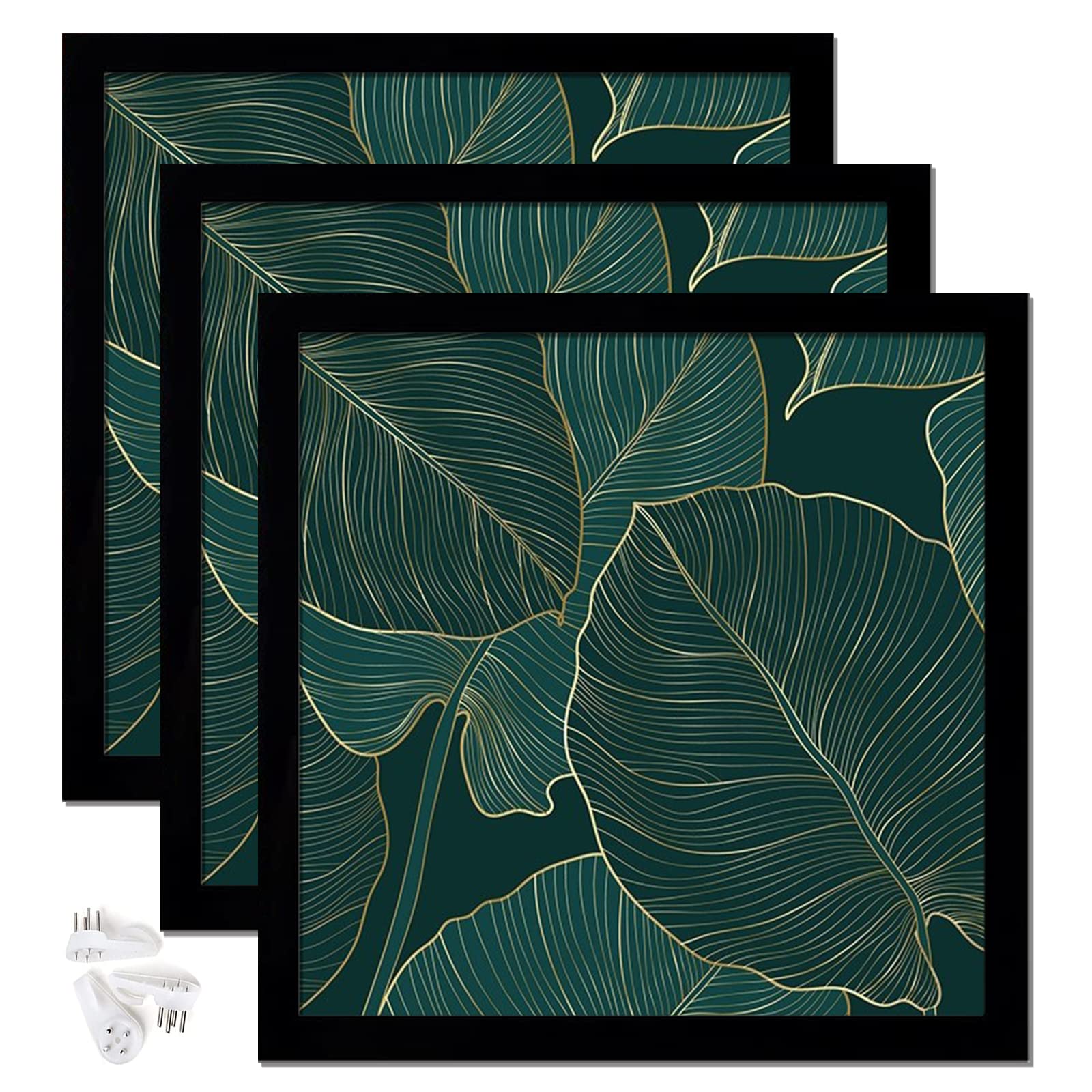 keibiubu Black 8x8 Picture Frame Set of 3, High Transparent Picture Frames for 8 x 8 Square Photo Poster Certificate Canvas Coll
