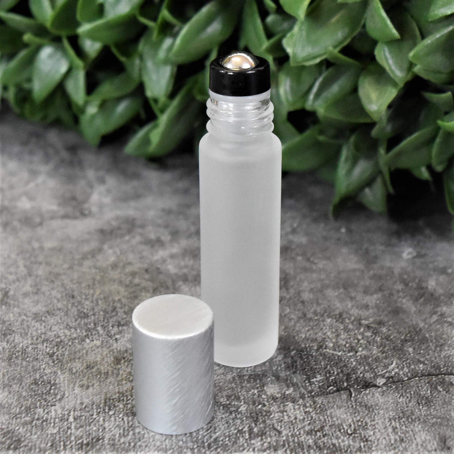 10Ml Frosted Clear Roller Bottles For Essential Oils - Leakproof Rollers, Thick Glass, Stainless Steel Ball - Roller Balls For O