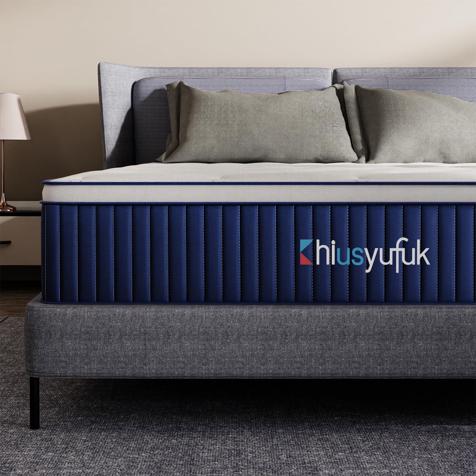 Chiusyufuk Queen Mattress,12 Inch Queen Size Mattress In A Box,Single Bed Mattress With Memory Foam And Pocket Spring,Ergonomic