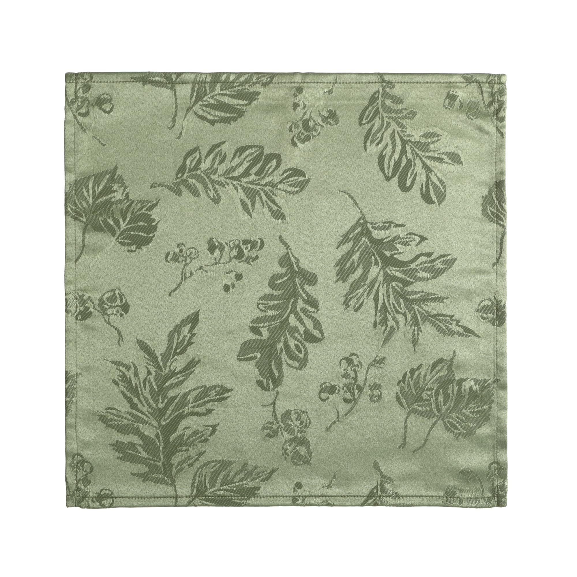 Elrene Home Fashions Elegant Woven Leaves Jacquard Damask Cloth Napkin Set For Fall/Harvest/Thanksgiving, 17'' X 17'', Pack Of 8