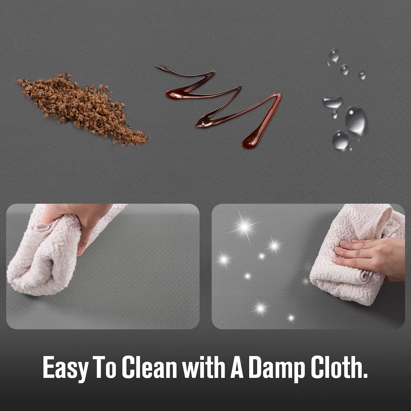 Carvapet Anti-Fatigue Floor Mat Cushioned Kitchen Comfort Mat Waterproof Non-Slip Standing Desk Mats And Rugs Heavy Duty Pvc Erg