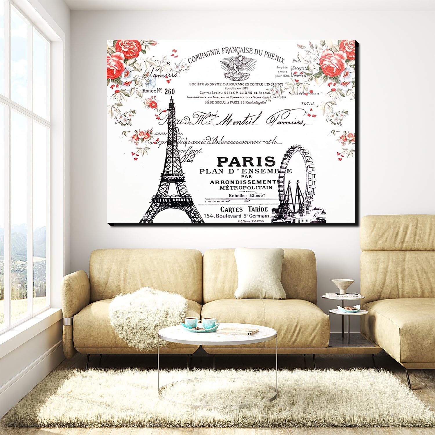 Chalk My Theme Paris Theme Wood Print Wooden Wall Dcor Art Home Decor, Living Room, Bedroom, Cafe, Room Painting For Wall Decora