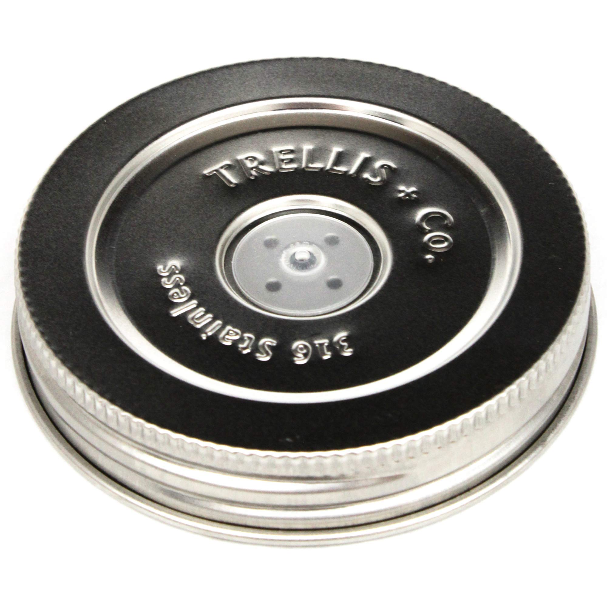 Trellis + Co. 316 Stainless Steel Fermentation Lids | 3 Silicone Waterless Fermenter Airlock Lids | Easy Lacto Fermenting Wide M