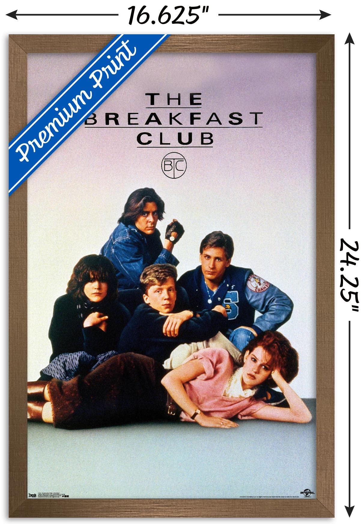 Trends International The Breakfast Club - One Sheet Wall Poster, 14.725'' X 22.375'', Bronze Framed Version
