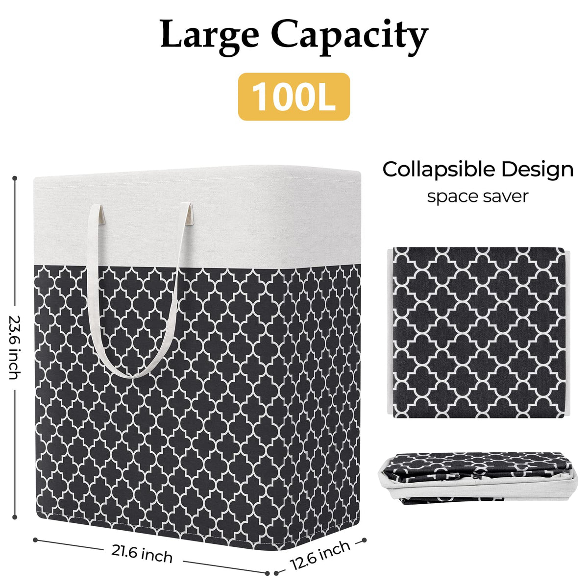 Storageright Laundry Basket Hamper Large Collapsible Laundry Hamper Wi ...