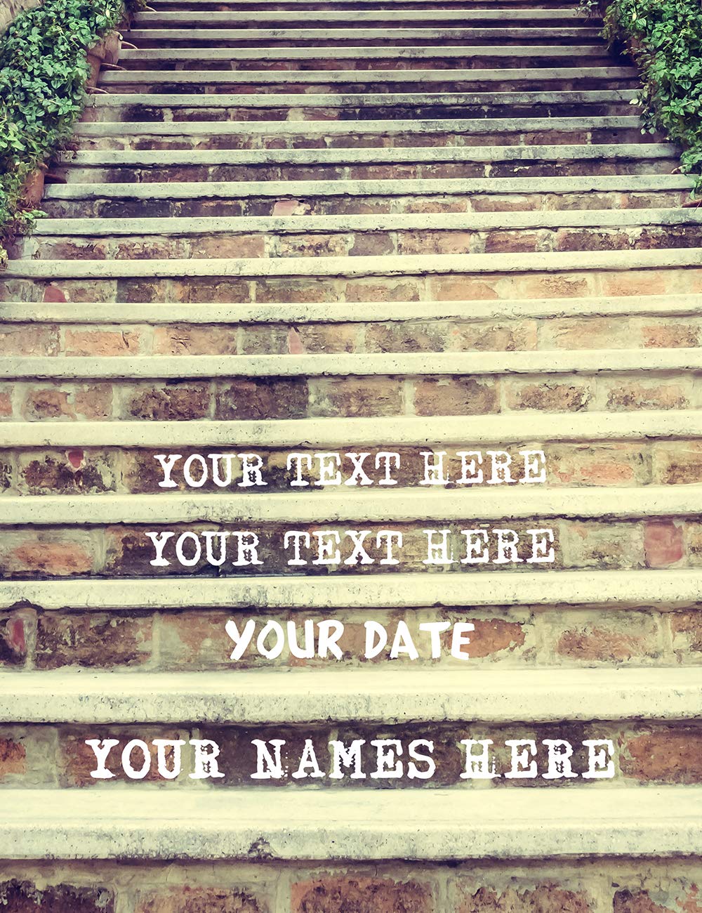 Ipic - Love You Every Step, Personalized Artwork With Names And Date On, Customized Gift For Anniversary,Wedding,Birthday And Ho