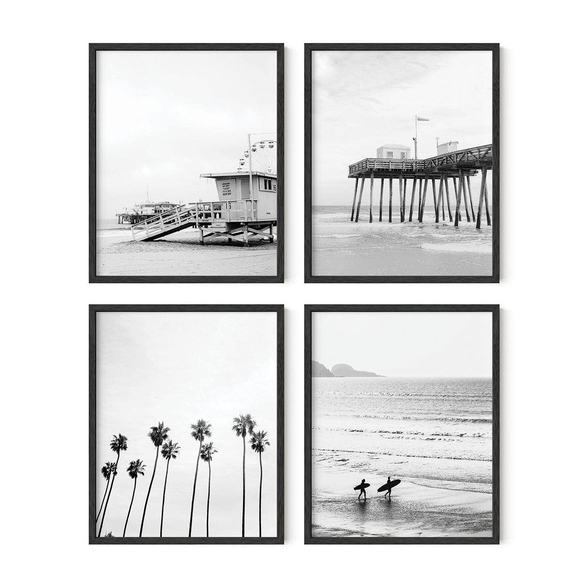 Haus And Hues Black And White Wall Art Beach Posters Wall Decor  Coastal Grandmother Decor, Ocean Posters, Beach Art, 8X10 Unfra