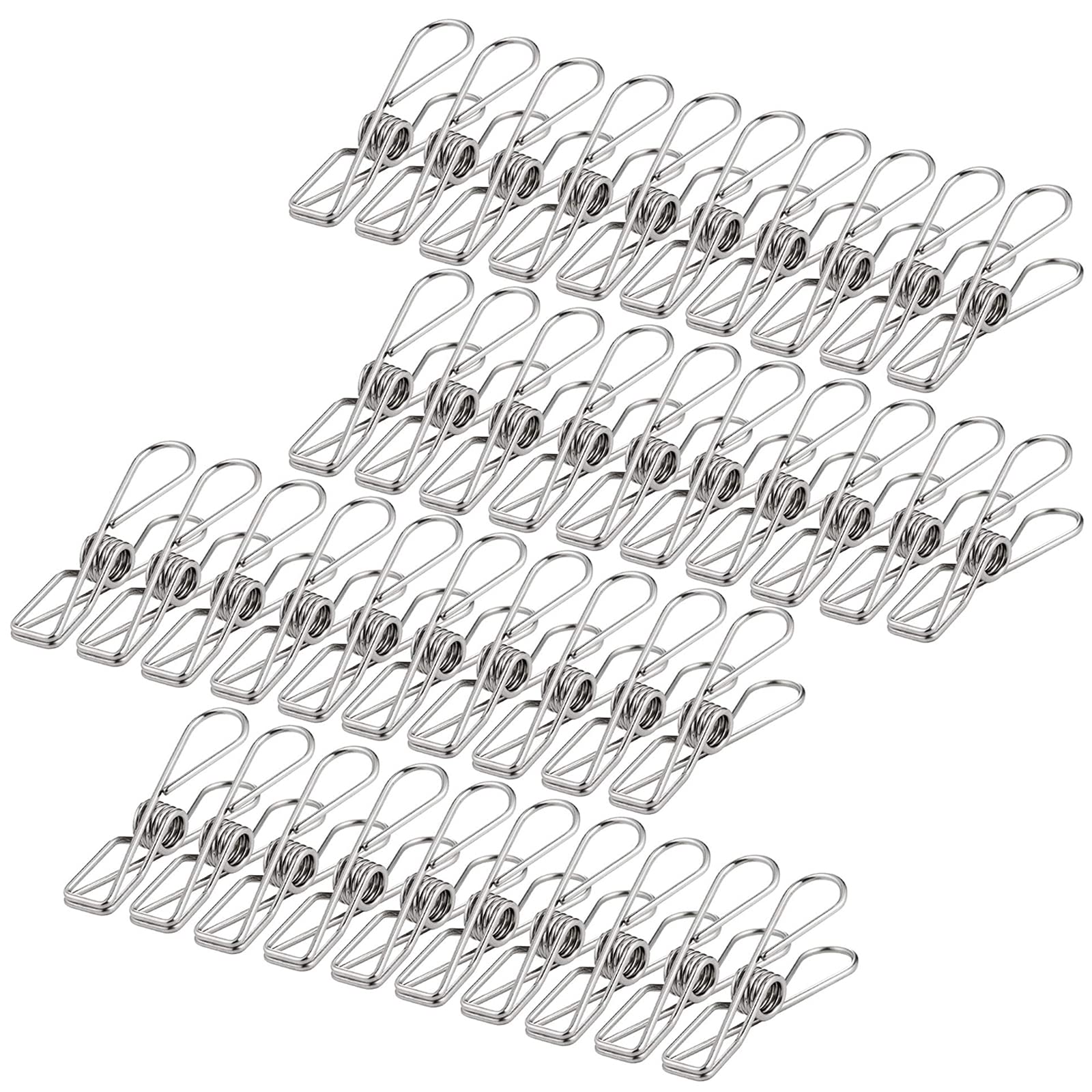 40 Pack Stainless Steel Clothes Pins, Stainless Steel Laundry Hanging Clothesline Clips Clothes Pegs For Washing Line Clothes Pe
