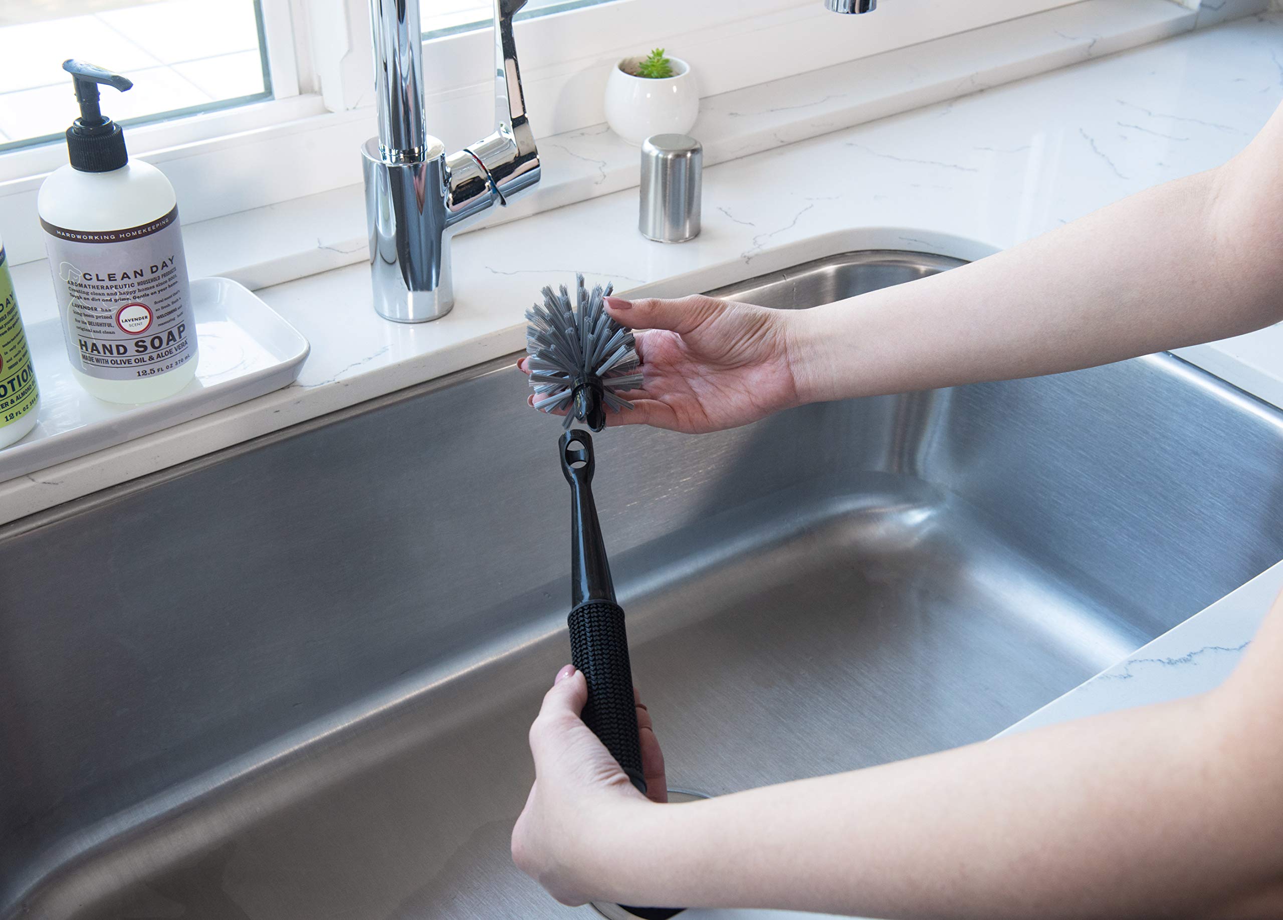 Clean Mode Bottle Brush, Pack Of 2, Black