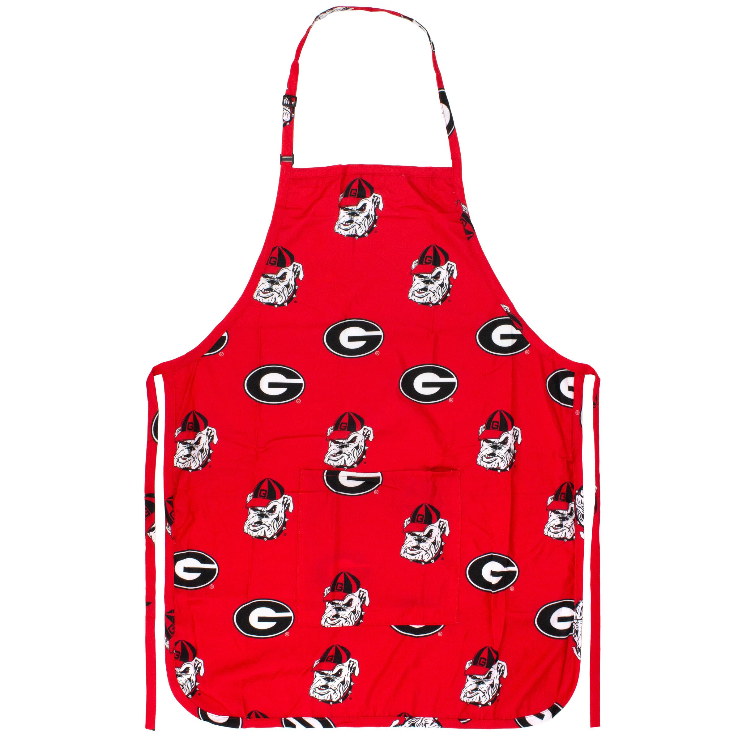 College Covers Everything Comfy Georgia Bulldogs Tailgating or Grilling Apron With 9 Pocket, Fully Adjustable