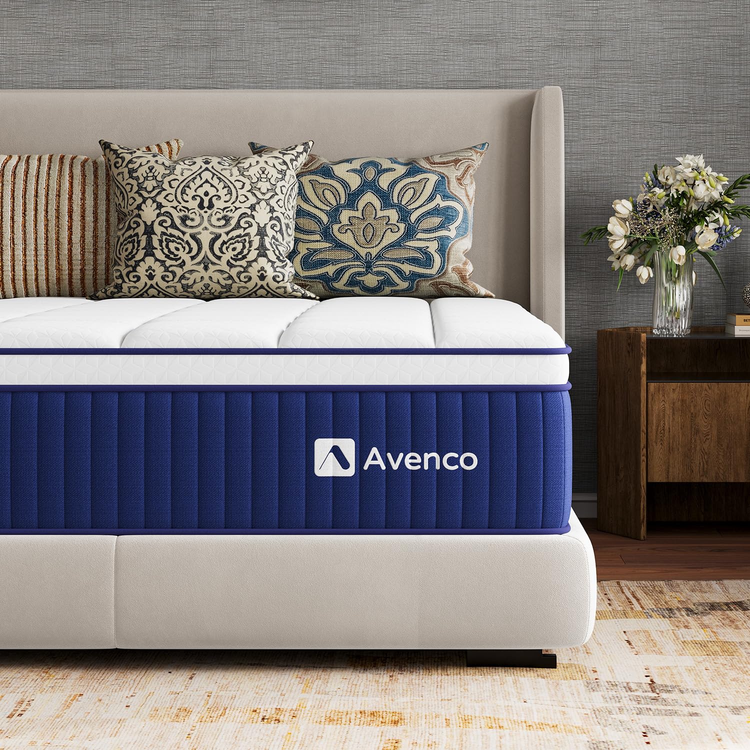 Avenco 12 Inch Twin Mattress, Twin Size Mattress Hybrid with Cooling Memory Foam and Smarts Coil Pocket Spring, Motion Isolation