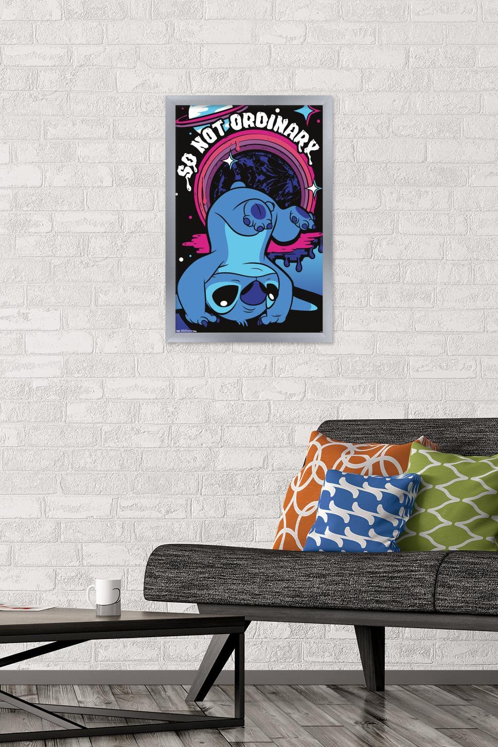 Trends International Disney Lilo And Stitch - Ordinary Wall Poster, 14.725'' X 22.375'', Silver Framed Version
