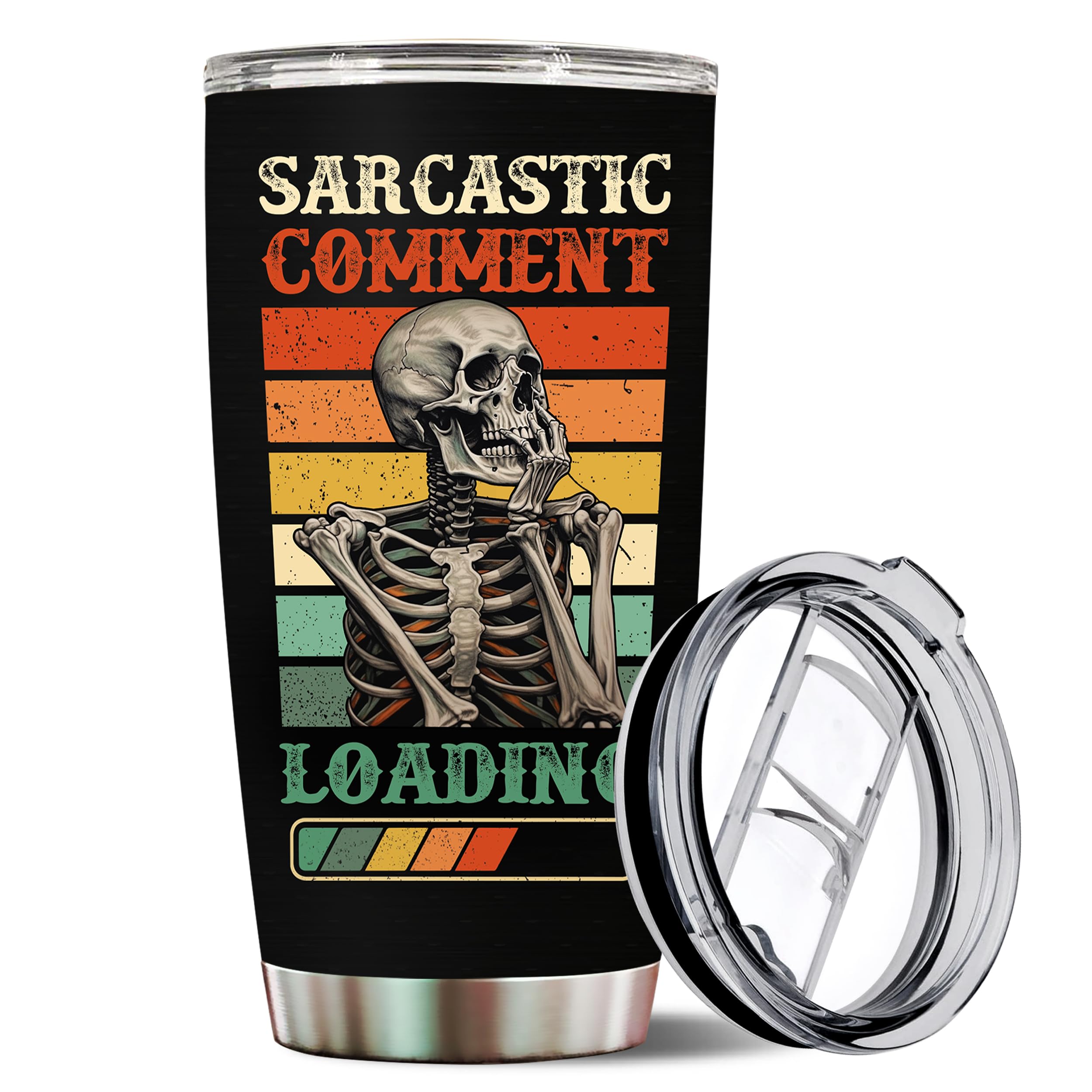 WONWIX Funny Gifts Sarcastic Comment Loading Travel Cup Coffee Mug Stainless Steel Tumbler 20oz Birthday Christmas Gag Gift For 