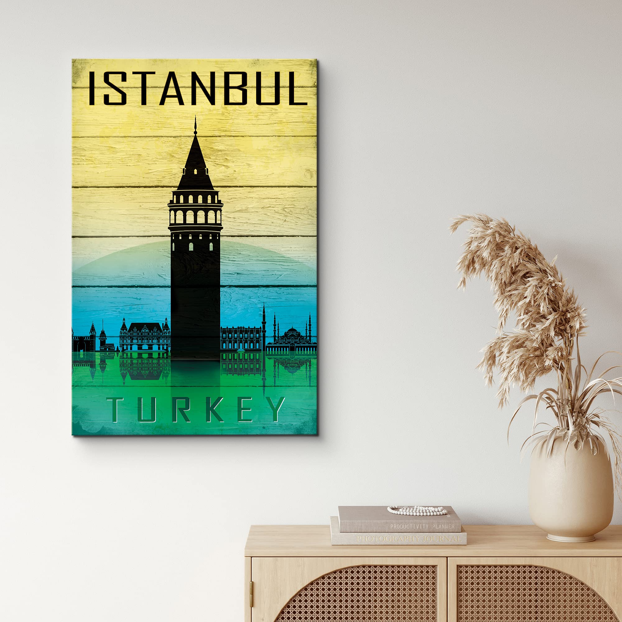Nwt Canvas Print Wall Art Silhouette Of Istanbul, Turkey Architecture & Maps Cities Illustrations Modern Art Global Landscape Mu