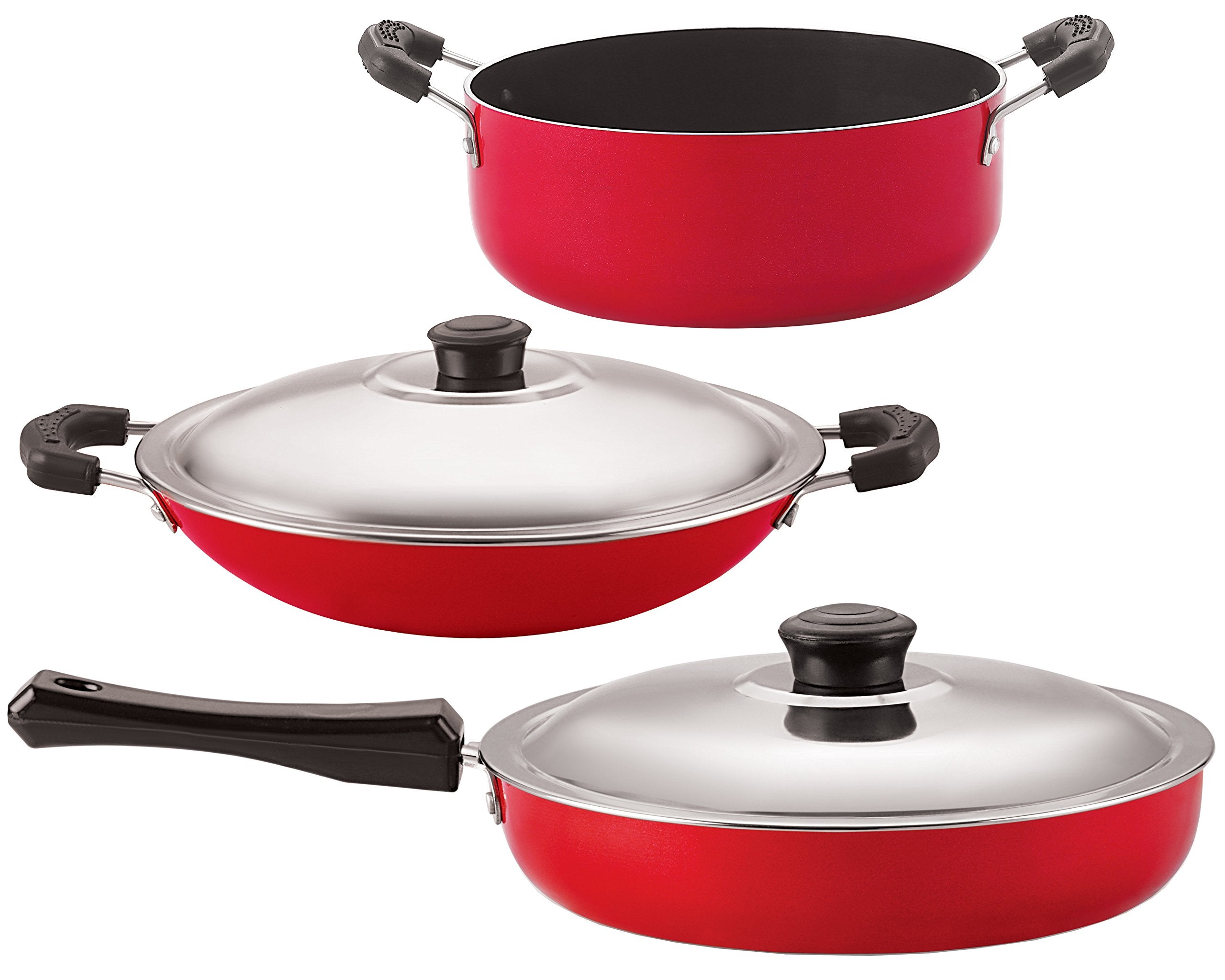 Nirlon Nonstick Heay Gauge Aluminium Cookware Set