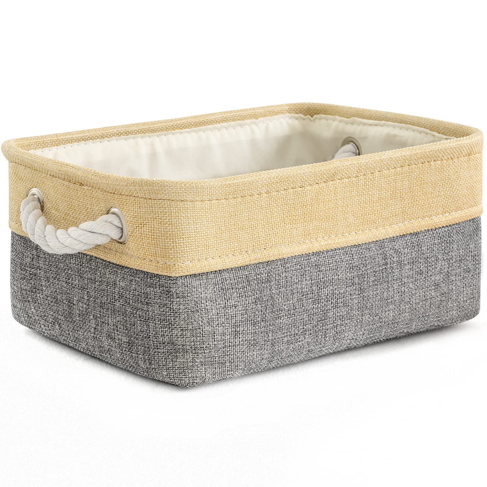 Thewarmhome Small Storage Bins Basket - Small Storage Baskets For Organizing Shelves, Fabric Storage Cubes Organizer For Baby Ch