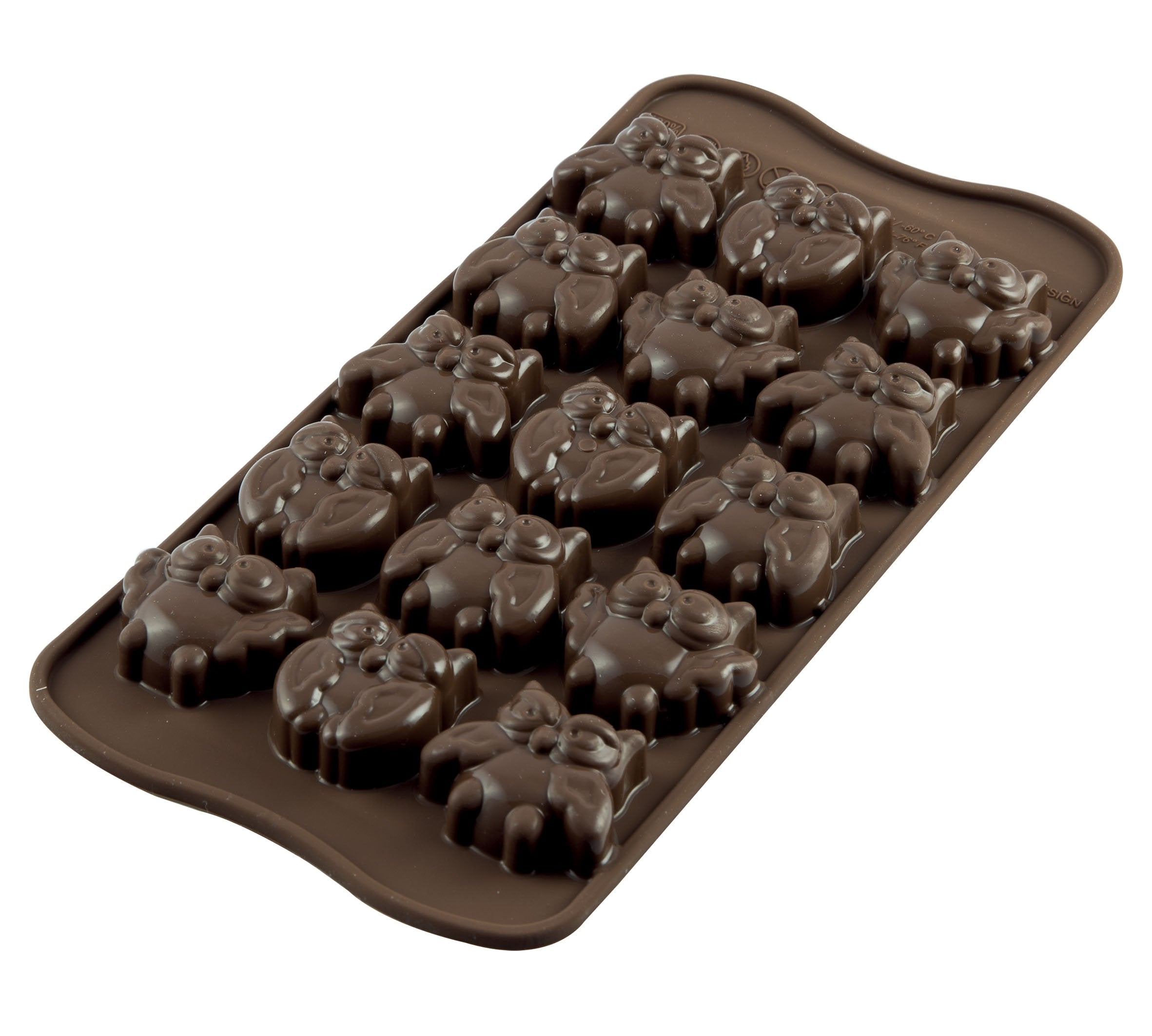 Silikomart Platinum Easychoc Chocolate Owl Mold, Brown