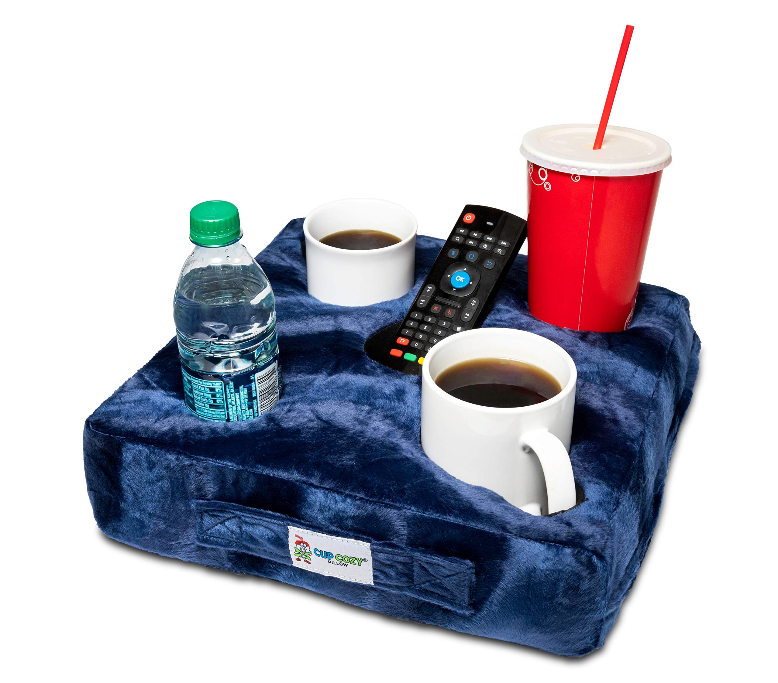 Cup Cozy Deluxe Pillow (Navy)- As Seen On Tv-The World'S Best Cup Holder! Keep Your Drinks Close And Prevent Spills. Use It Anyw