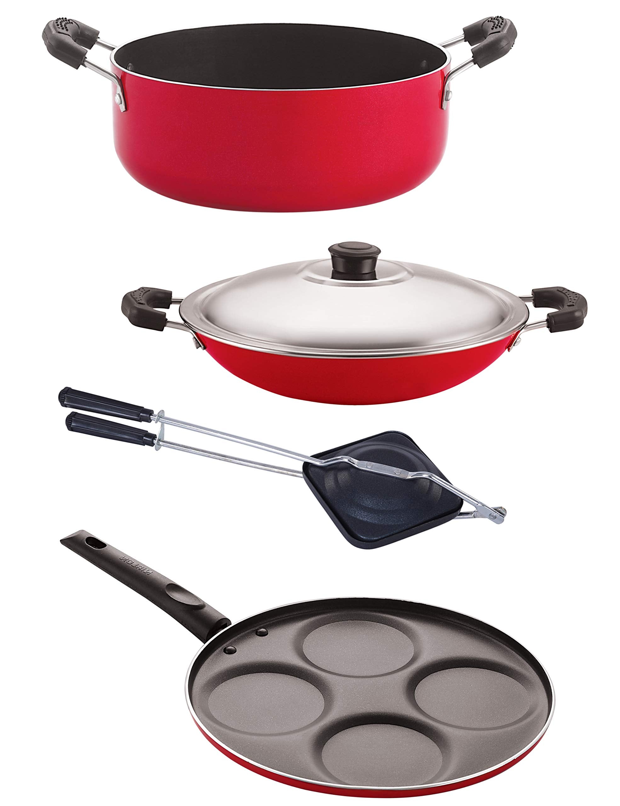 Nirlon Gas Compatible NonStick Cookware Set (Ac_Up4_Ht_Cs24)