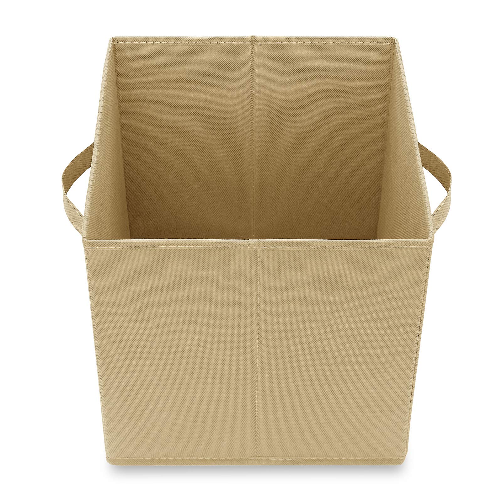 Casafield Set of 6 Collapsible Fabric Cube Storage Bins  Sandy Beige - 11'' Foldable Cloth Baskets for Shelves  Cubby Organizers & More