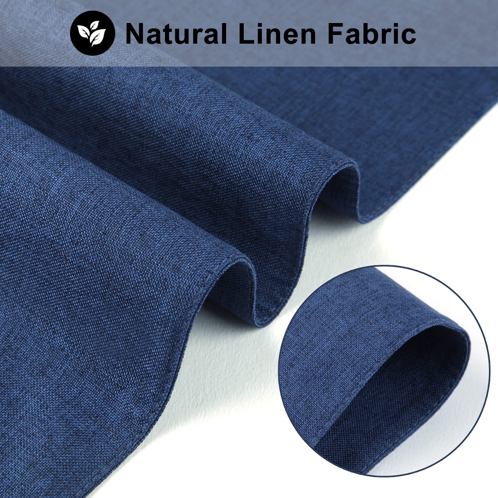 Landview Cloth Placemats Set Of 6, Cotton Linen Blend Machine Washable Durable Linen Table Mats, Heat Resistant Placemats Wrinkl